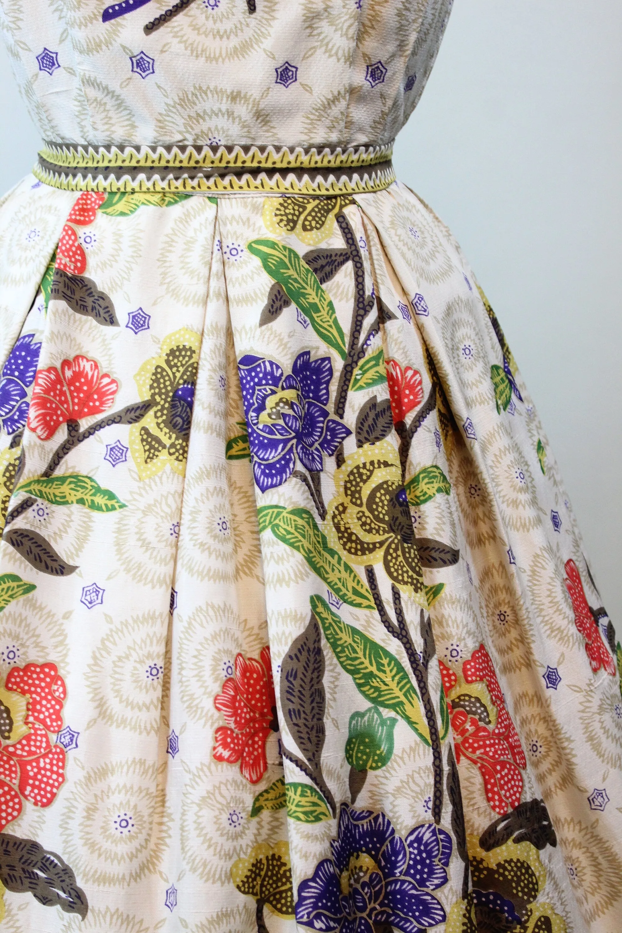1950s SUZY PERETTE floral silk dress xs | new spring summer