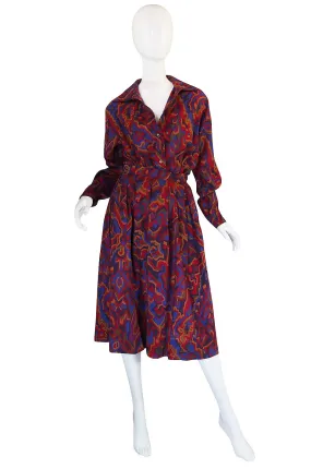 1970s Beautiful Wool Challis Yves Saint Laurent Set