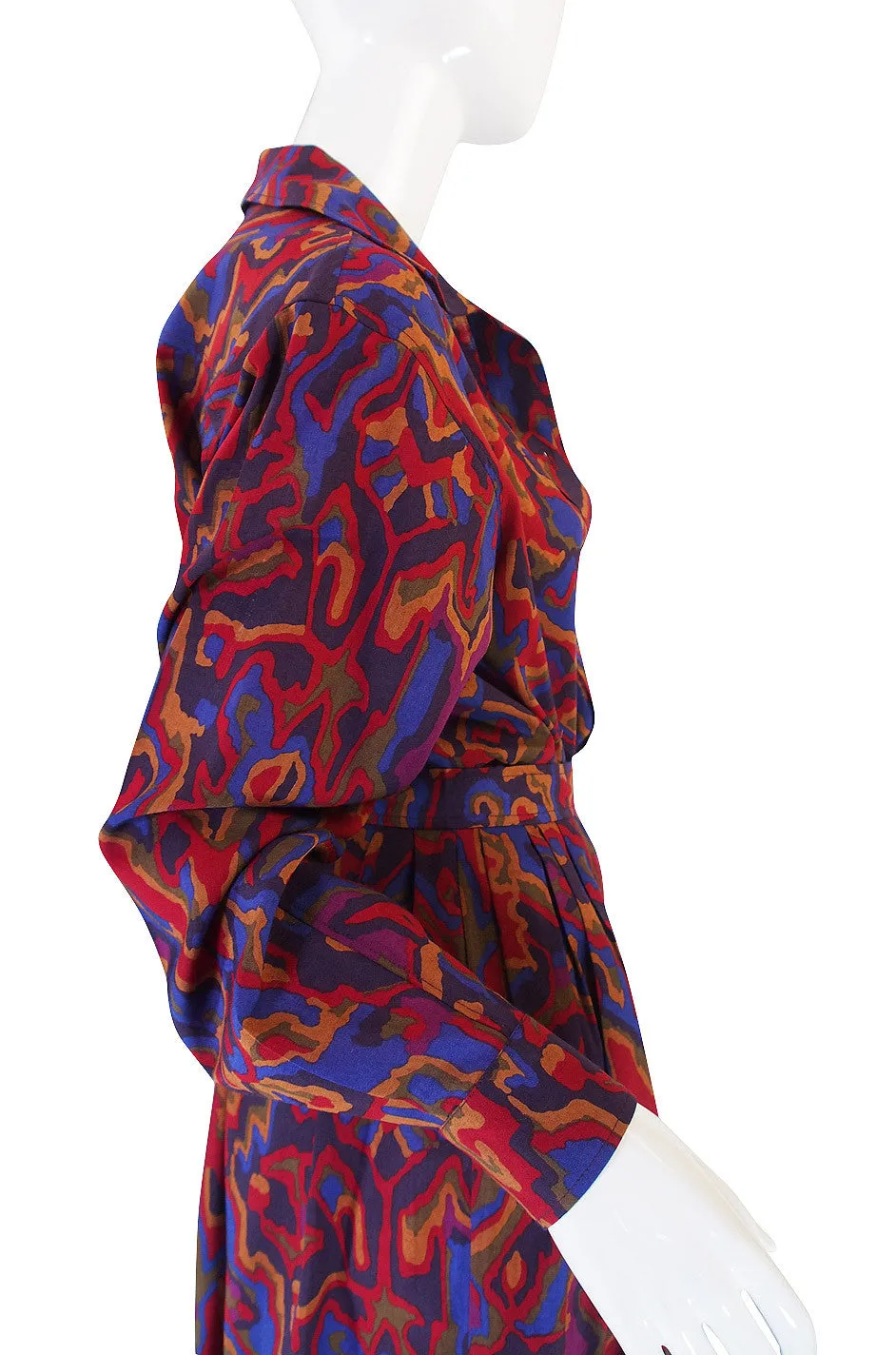 1970s Beautiful Wool Challis Yves Saint Laurent Set