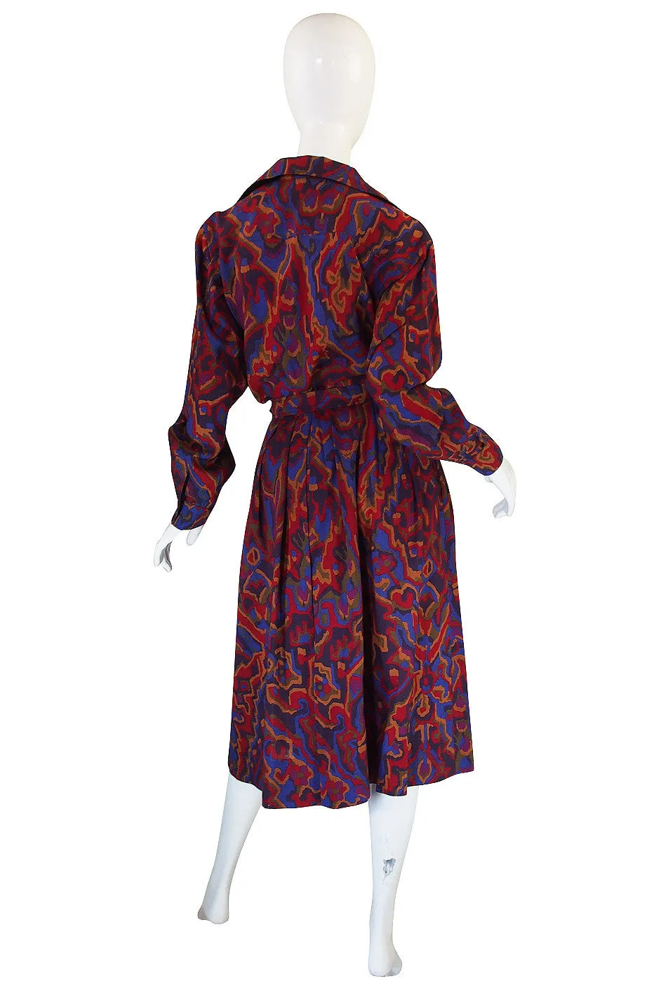 1970s Beautiful Wool Challis Yves Saint Laurent Set