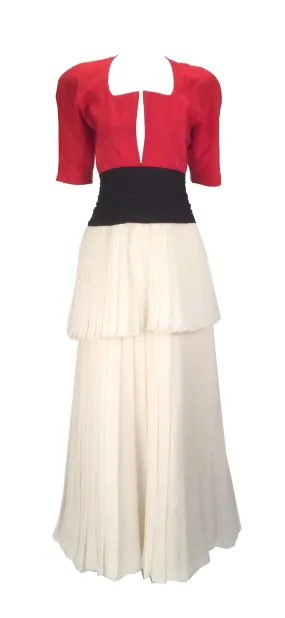 1980s Christian Dior Haute Couture Silk Evening Dress