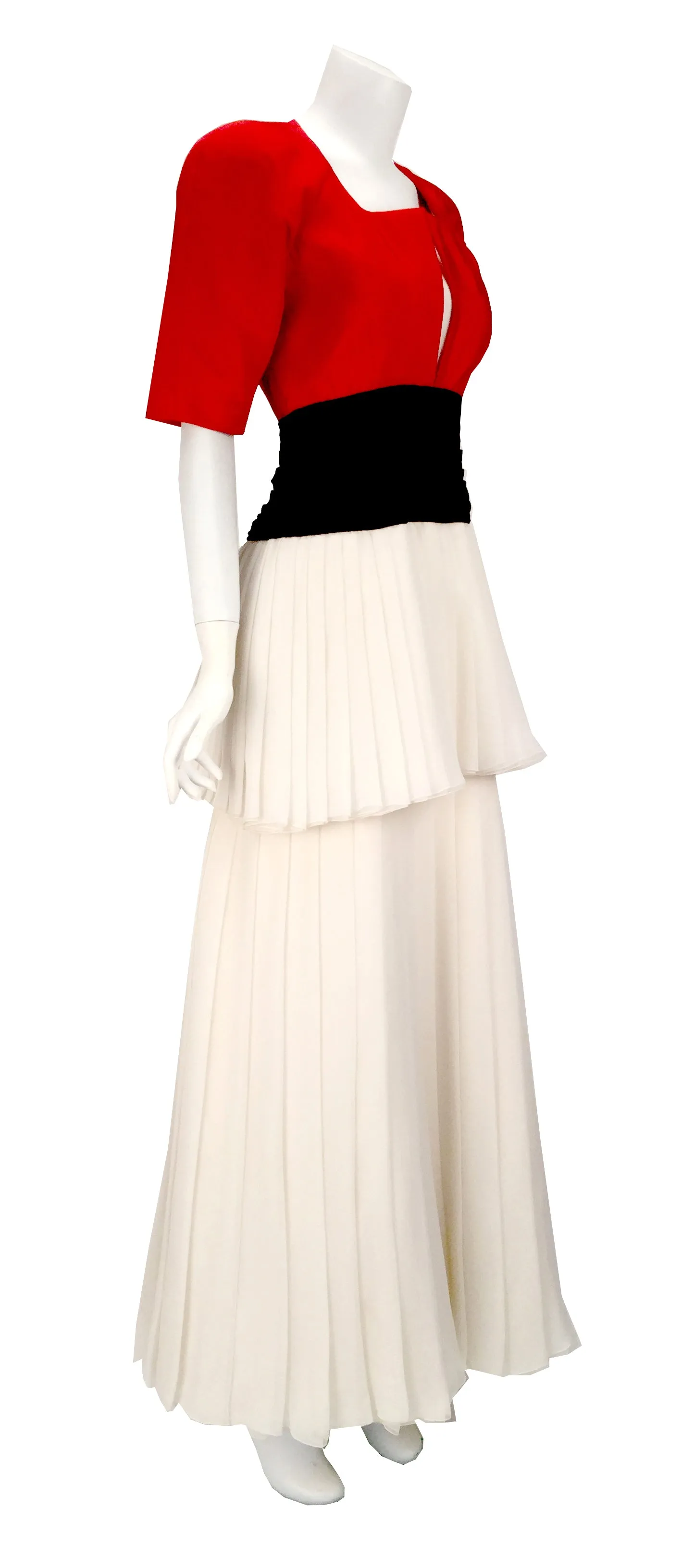 1980s Christian Dior Haute Couture Silk Evening Dress