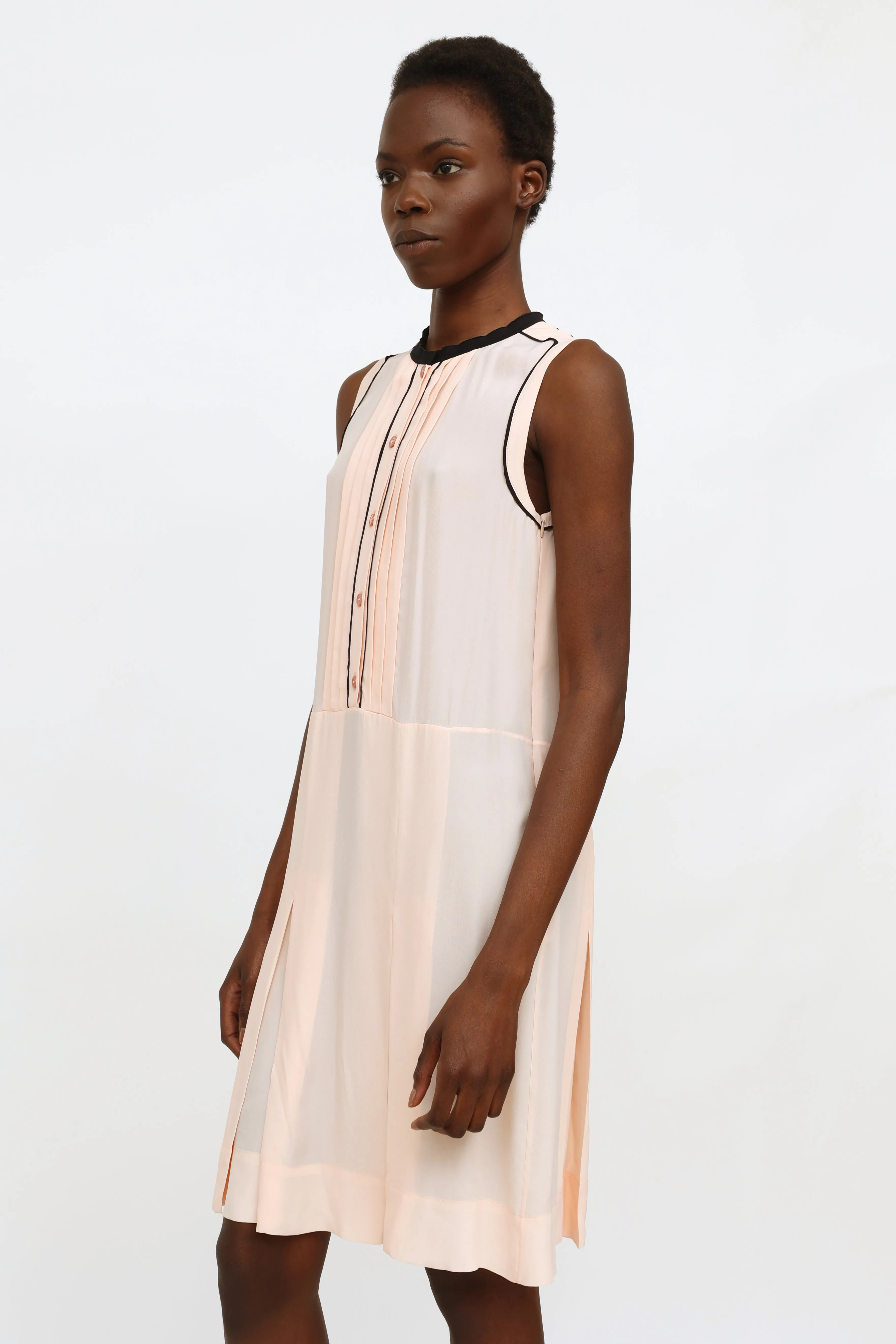 2013 Pink Silk Sleeveless Dress