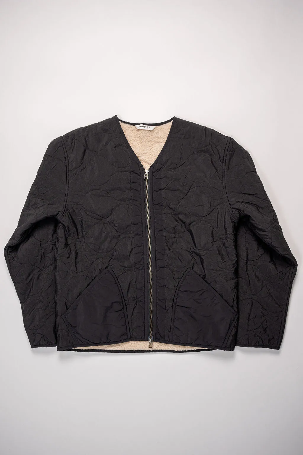 3sixteen Zip Liner Jacket - Sherpa Black Nylon