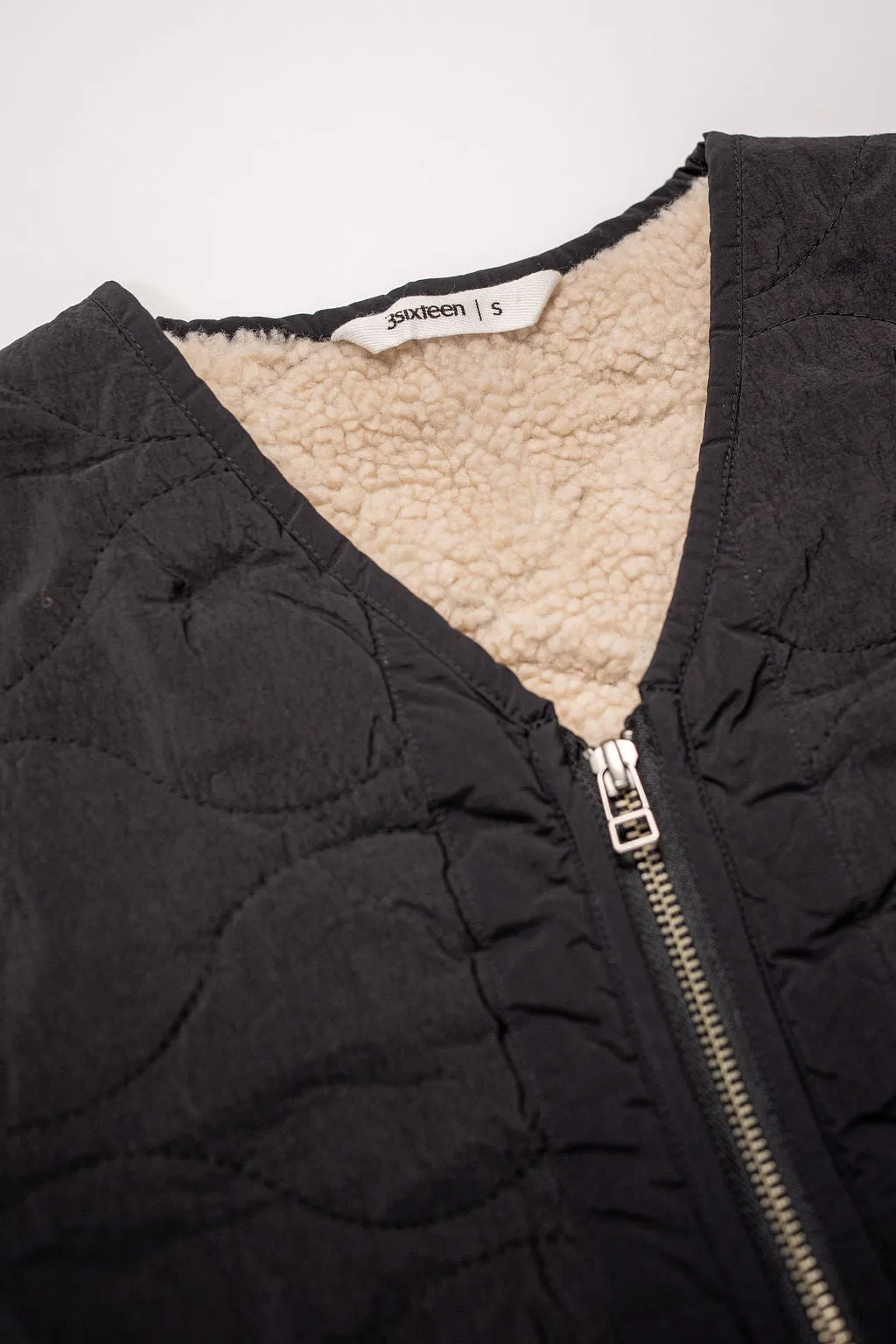 3sixteen Zip Liner Jacket - Sherpa Black Nylon