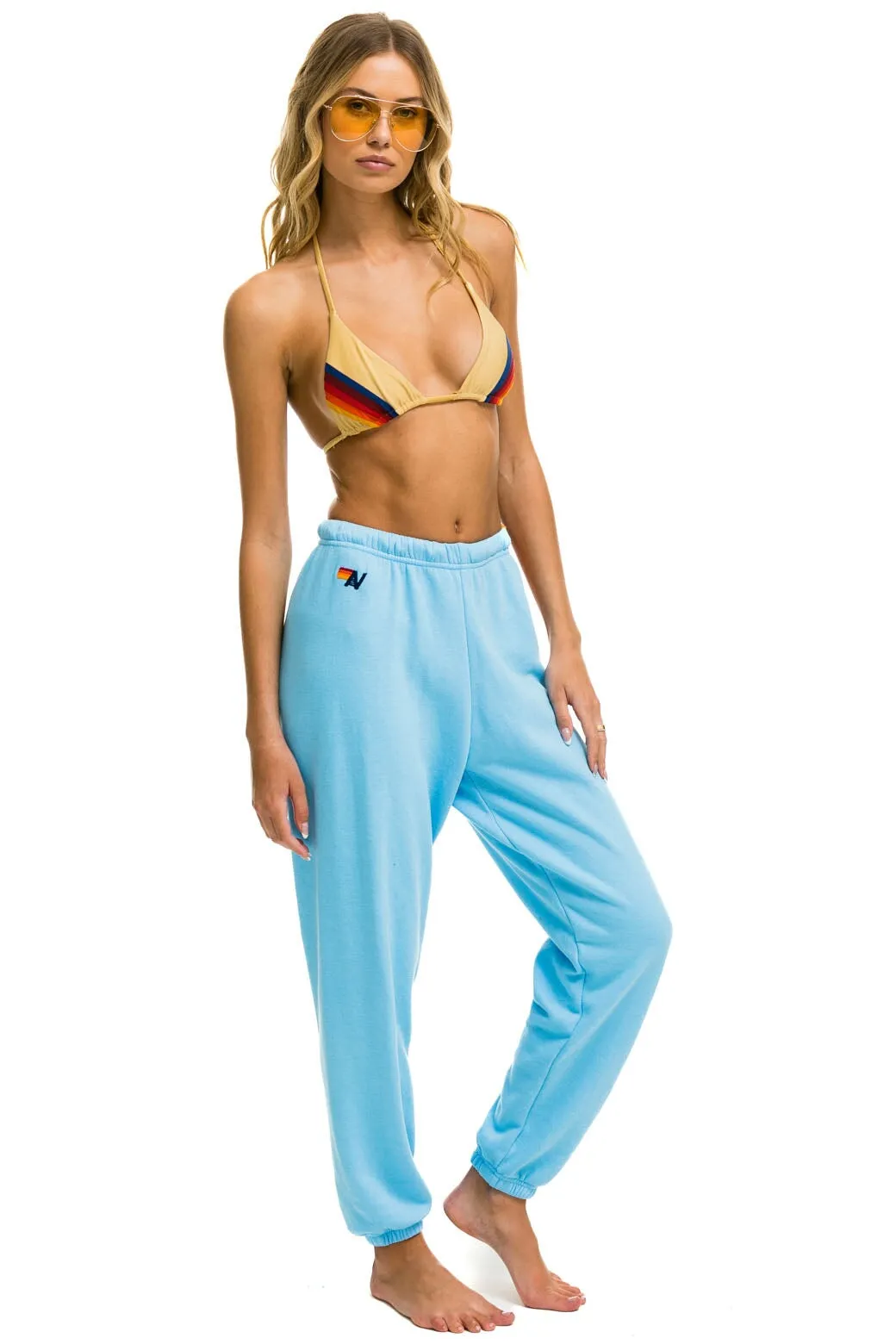 5 STRIPE SWEATPANTS - SKY 2