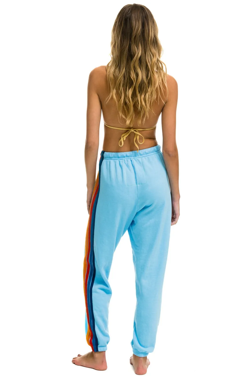 5 STRIPE SWEATPANTS - SKY 2