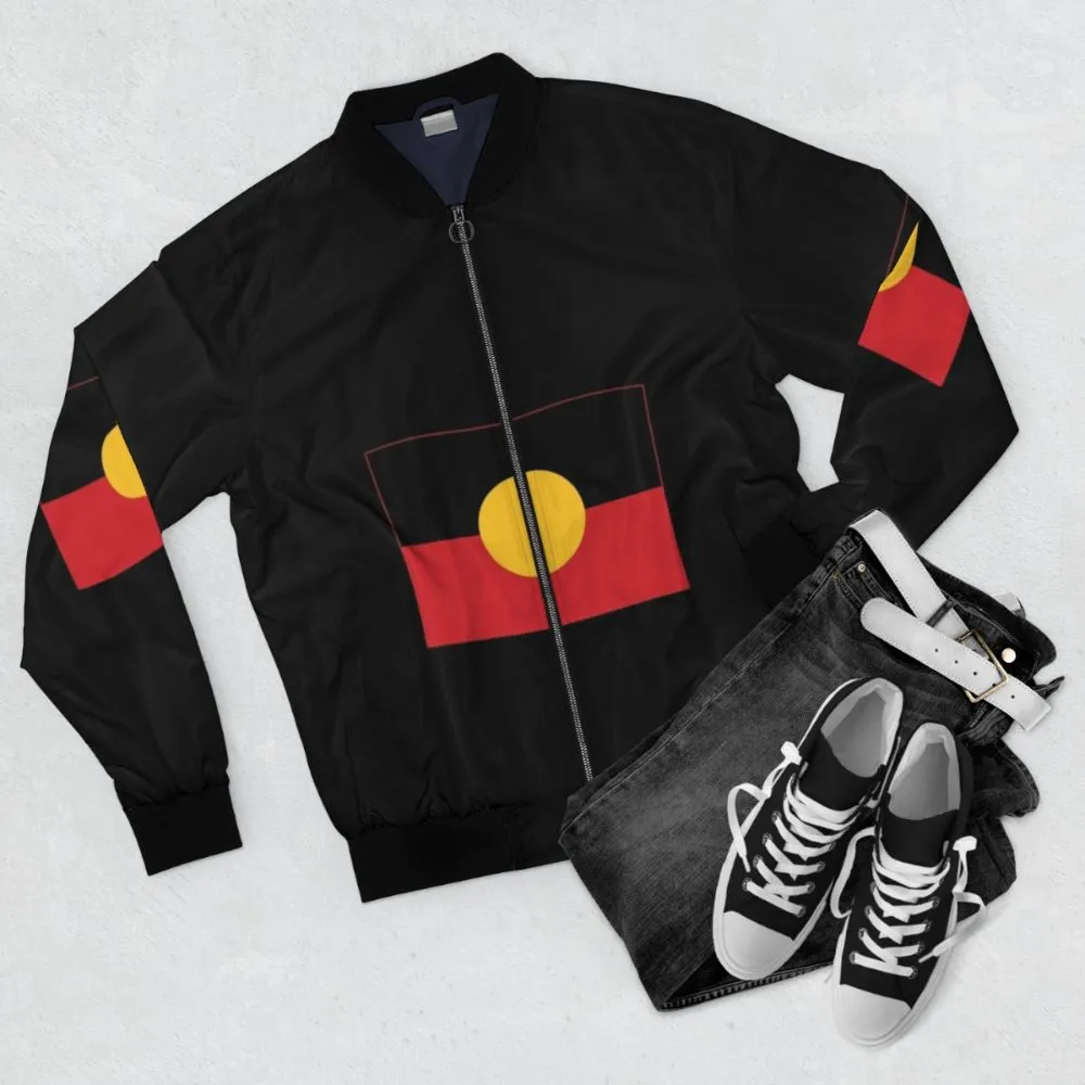 Aboriginal Flag Bomber Jacket for Australians