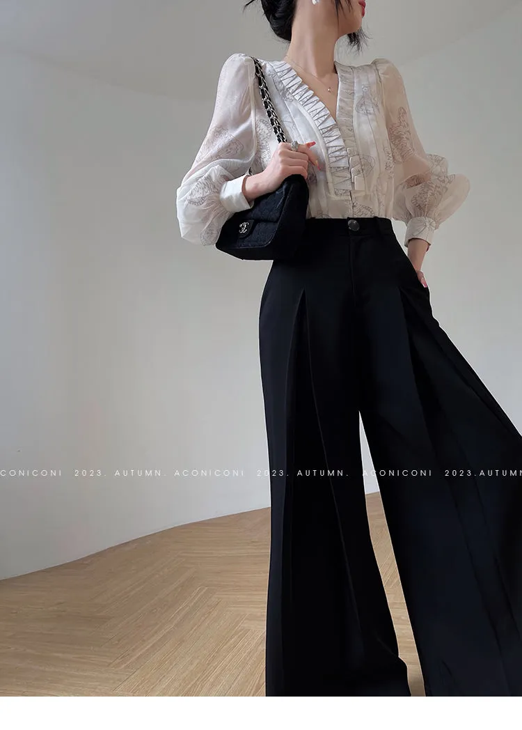 Aconiconi Luxury V-Neck Shirt Sleeve Long Pleated Dinner Dress- Mina Kagawa