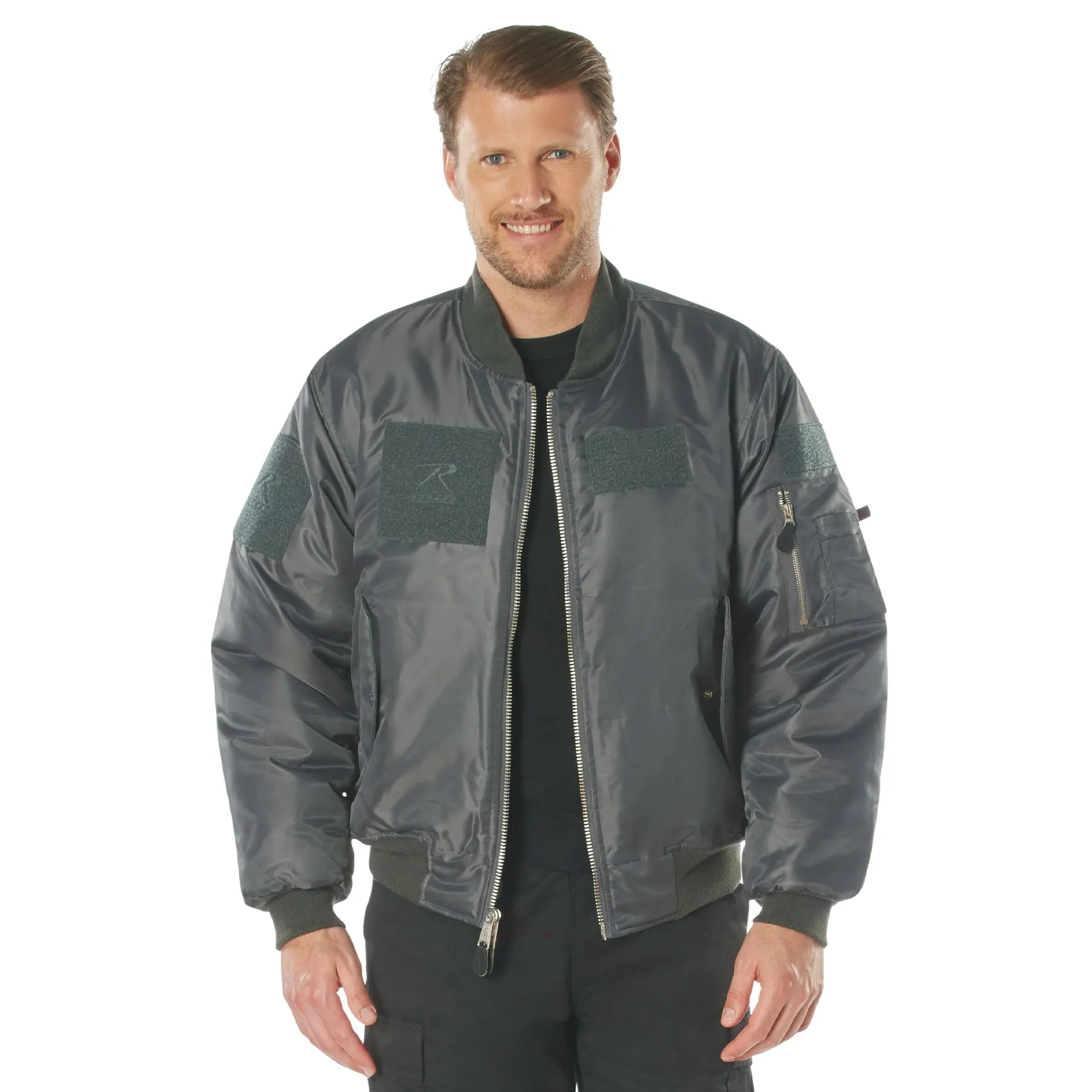 Adaptable MA-1 Flight Jackets with Patches
