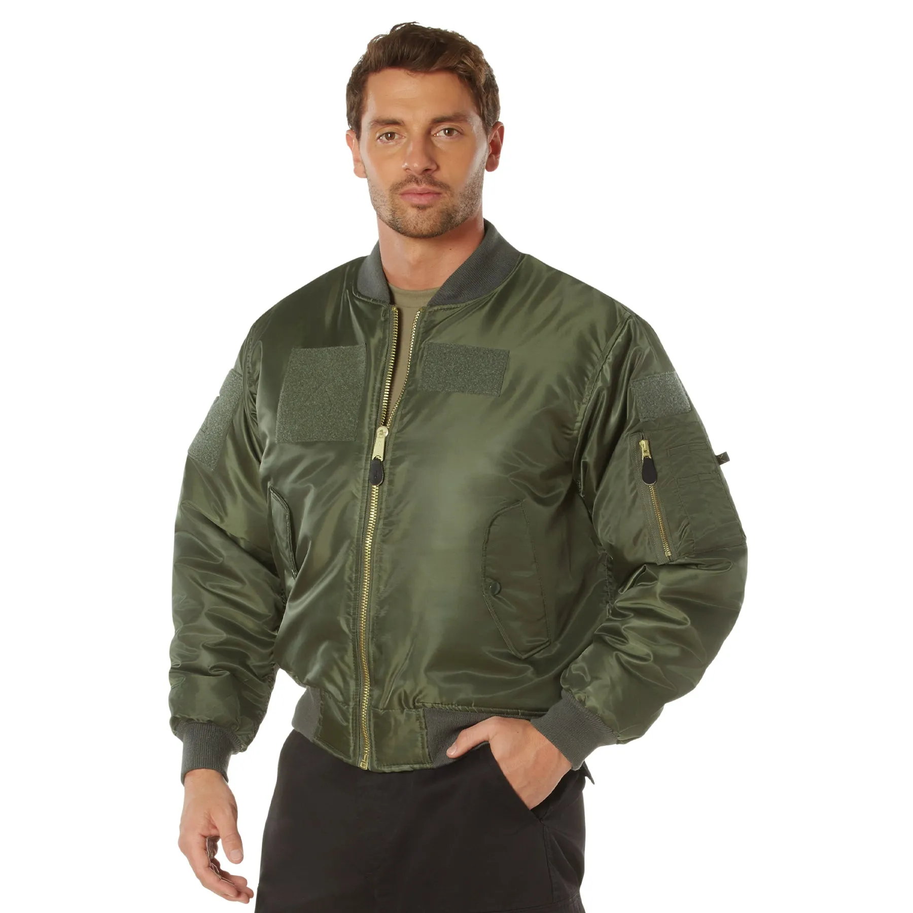 Adaptable MA-1 Flight Jackets with Patches