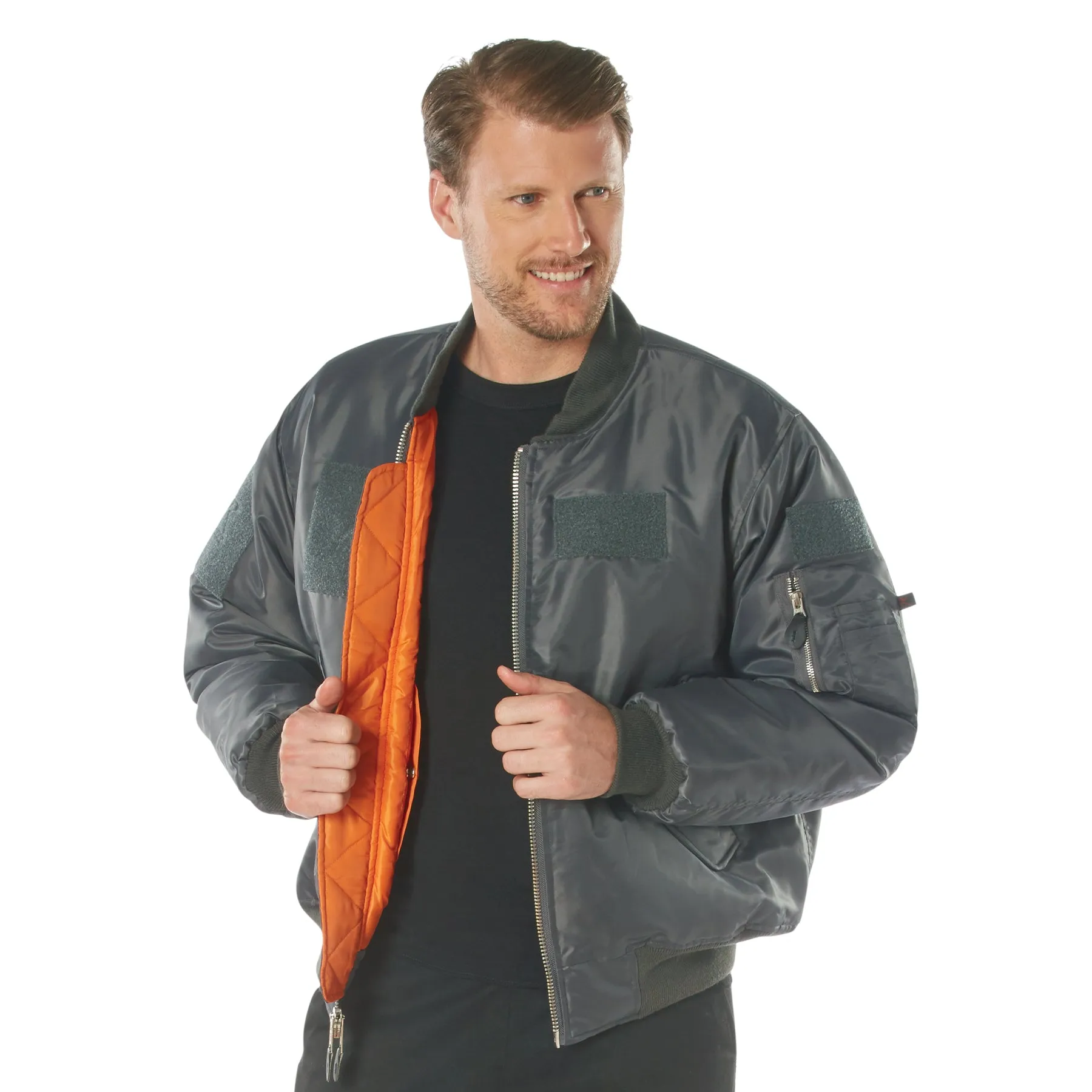 Adaptable MA-1 Flight Jackets with Patches