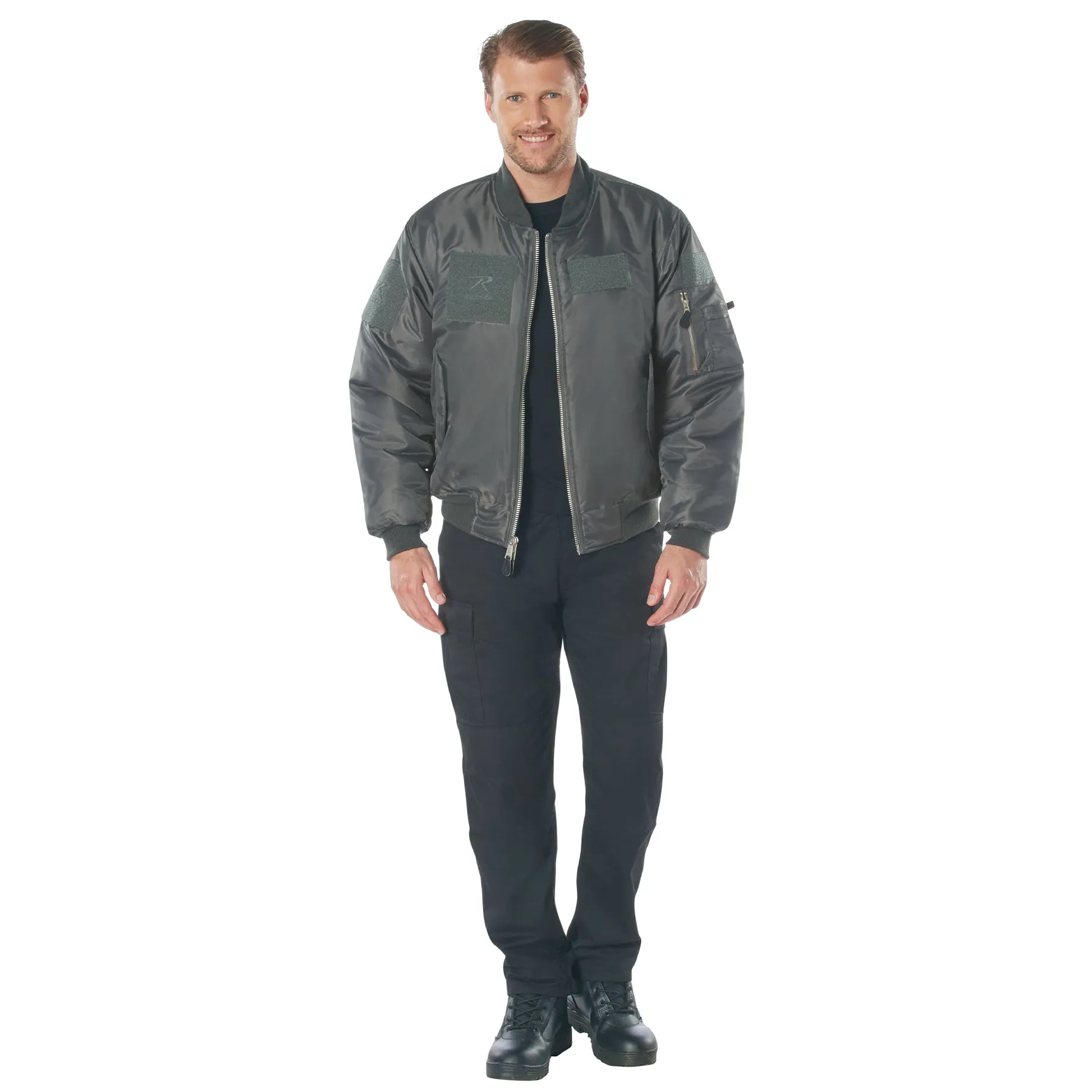 Adaptable MA-1 Flight Jackets with Patches