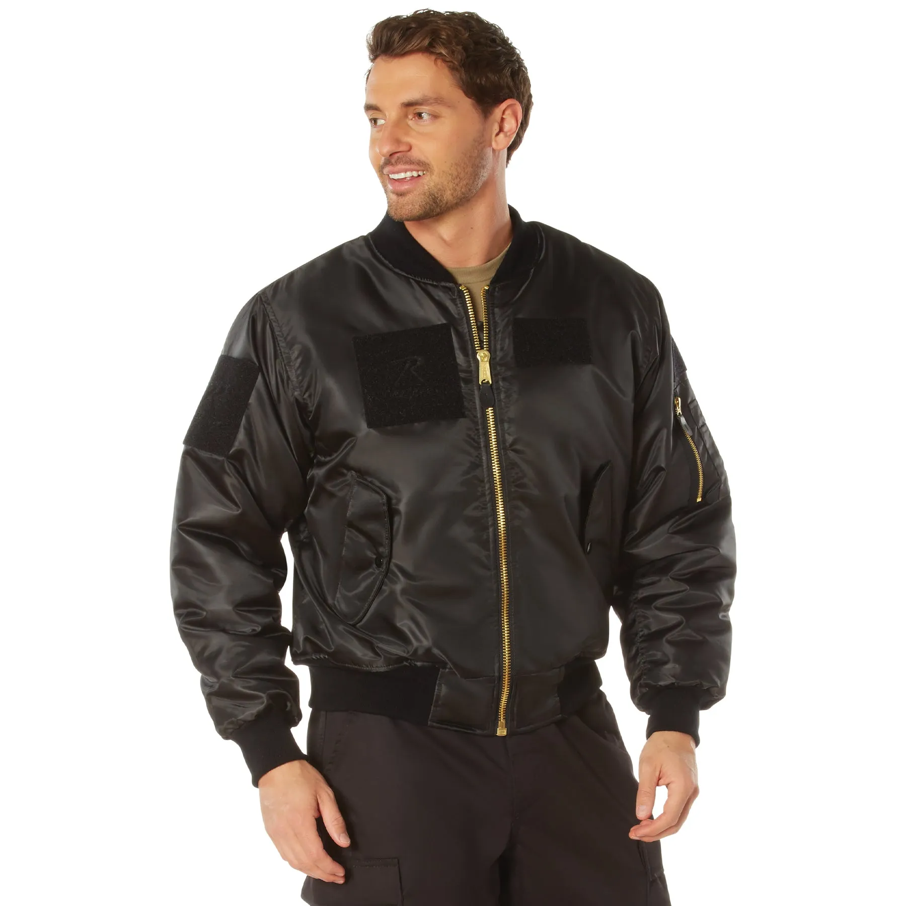Adaptable MA-1 Flight Jackets with Patches