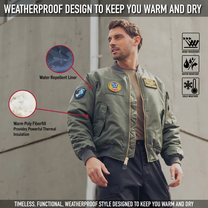 Adaptable MA-1 Flight Jackets with Patches