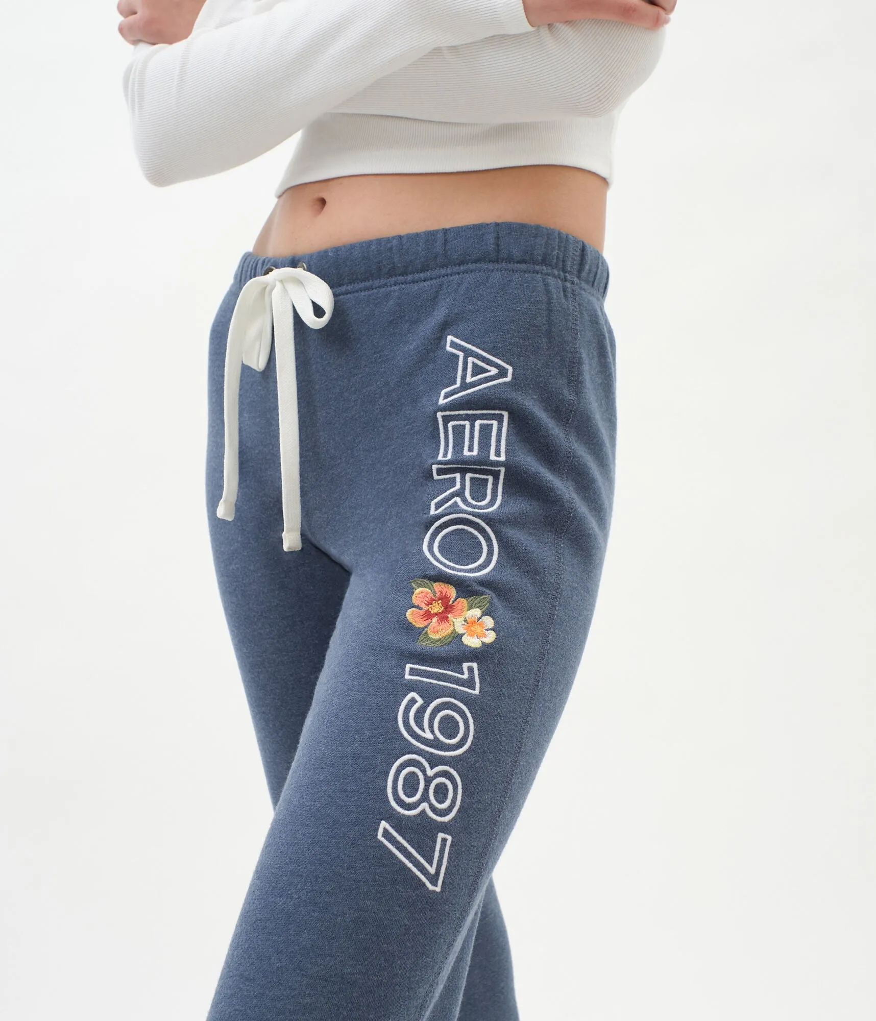 Aeropostale Aero 1987 Floral Cinched Sweatpants