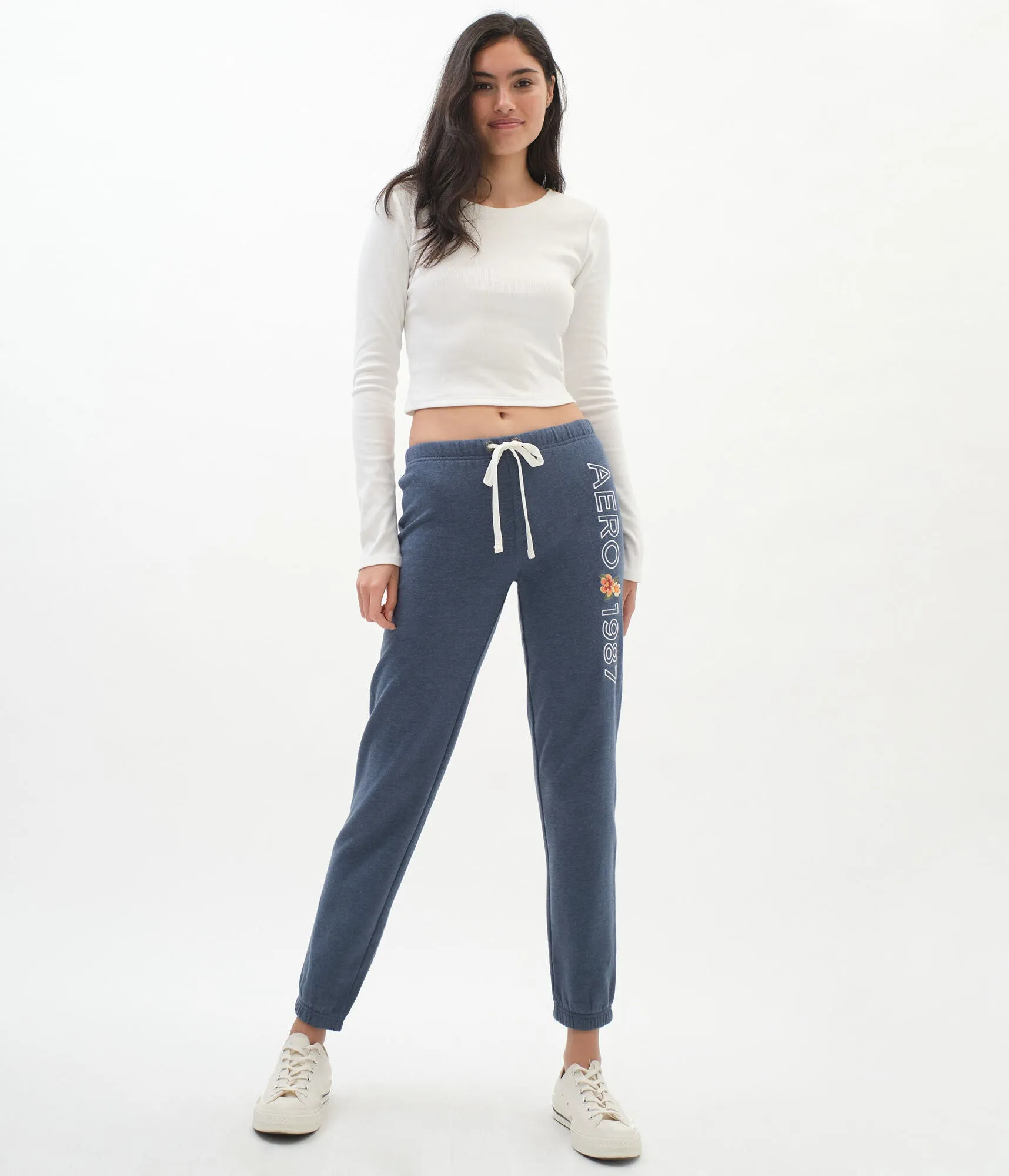 Aeropostale Aero 1987 Floral Cinched Sweatpants