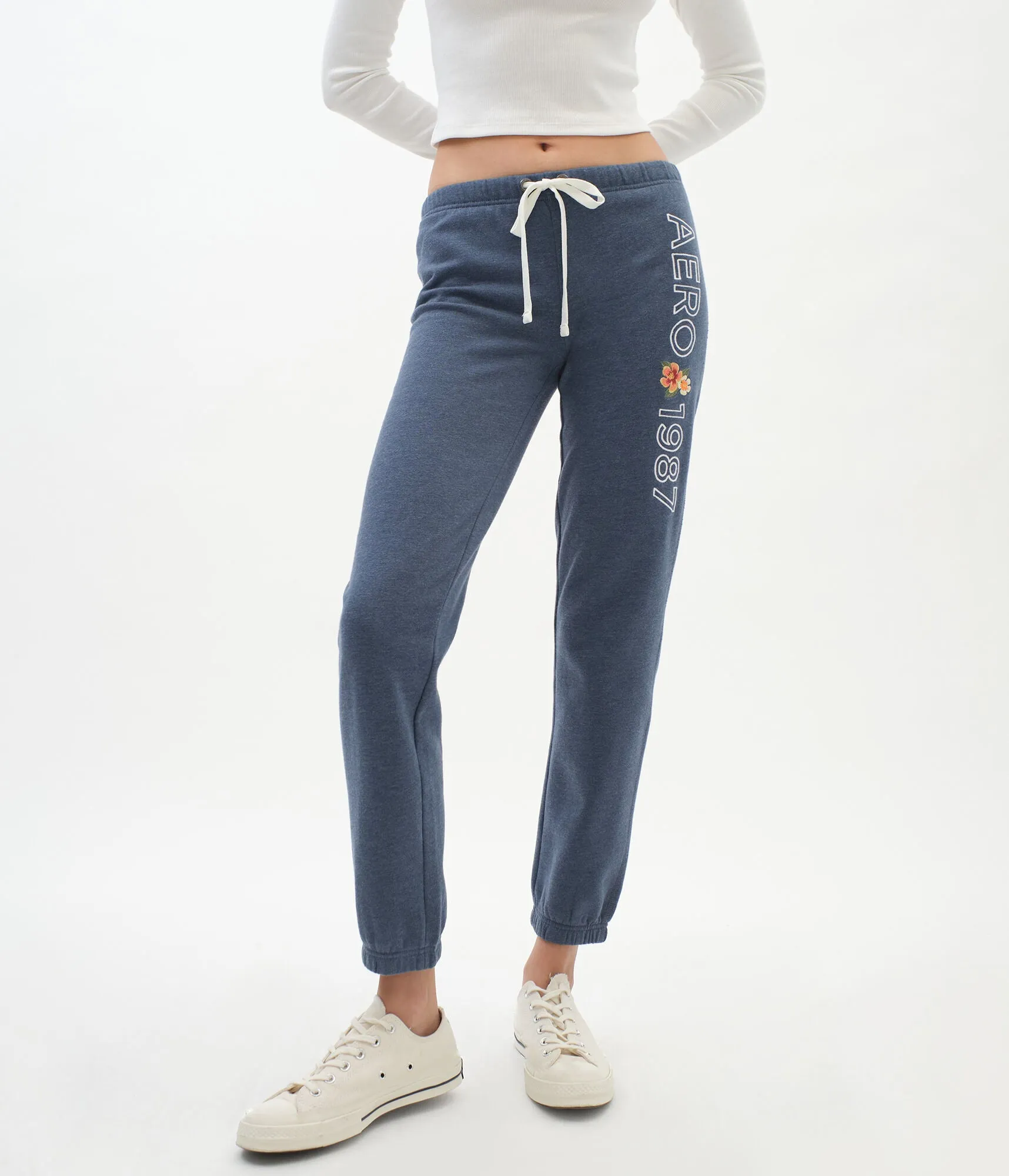 Aeropostale Aero 1987 Floral Cinched Sweatpants