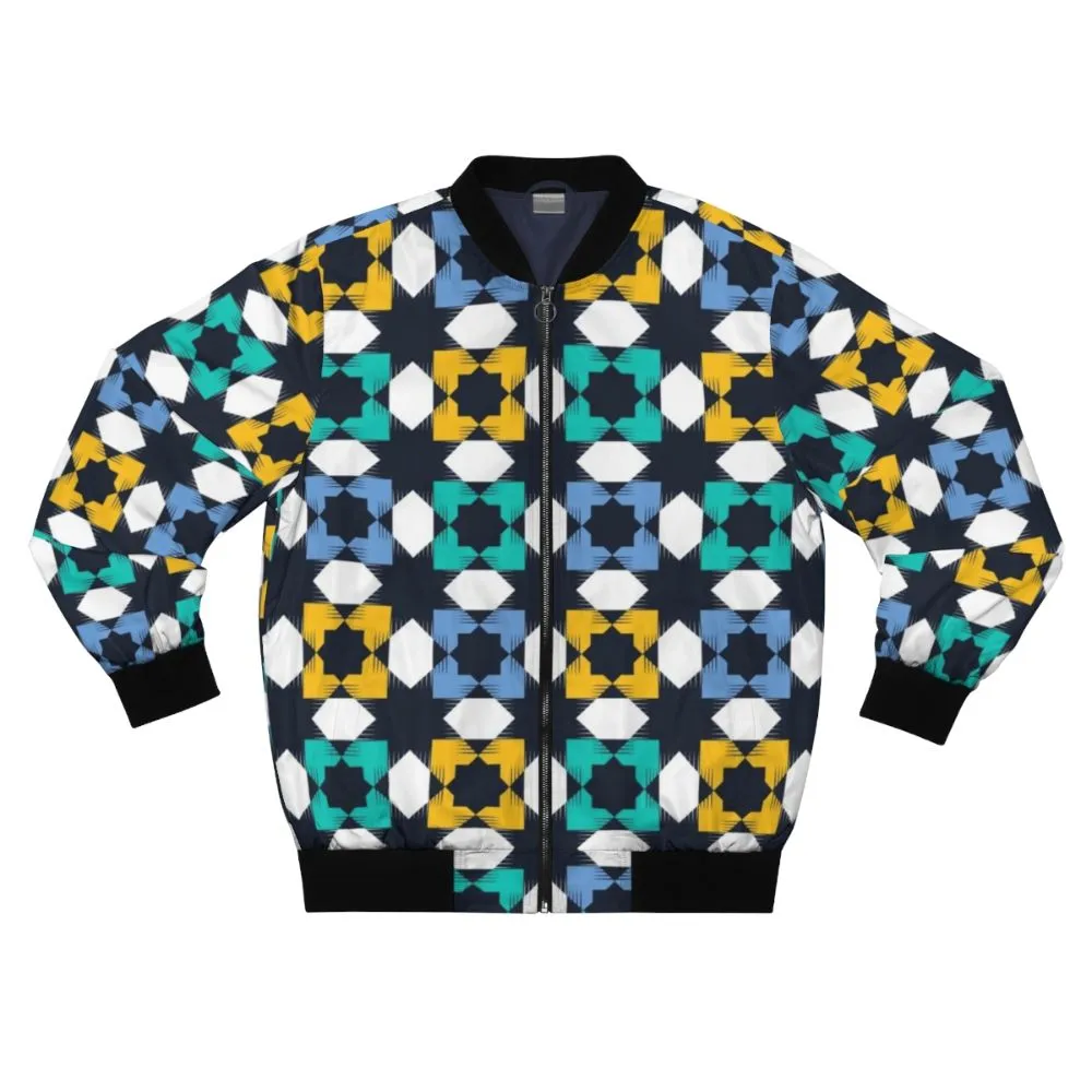 Algerian Football Jersey 2022 - Traditional Zellij Architecture Bomber Jacket