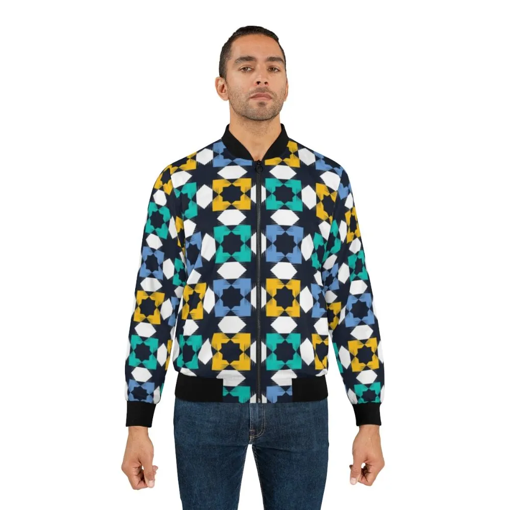 Algerian Football Jersey 2022 - Traditional Zellij Architecture Bomber Jacket