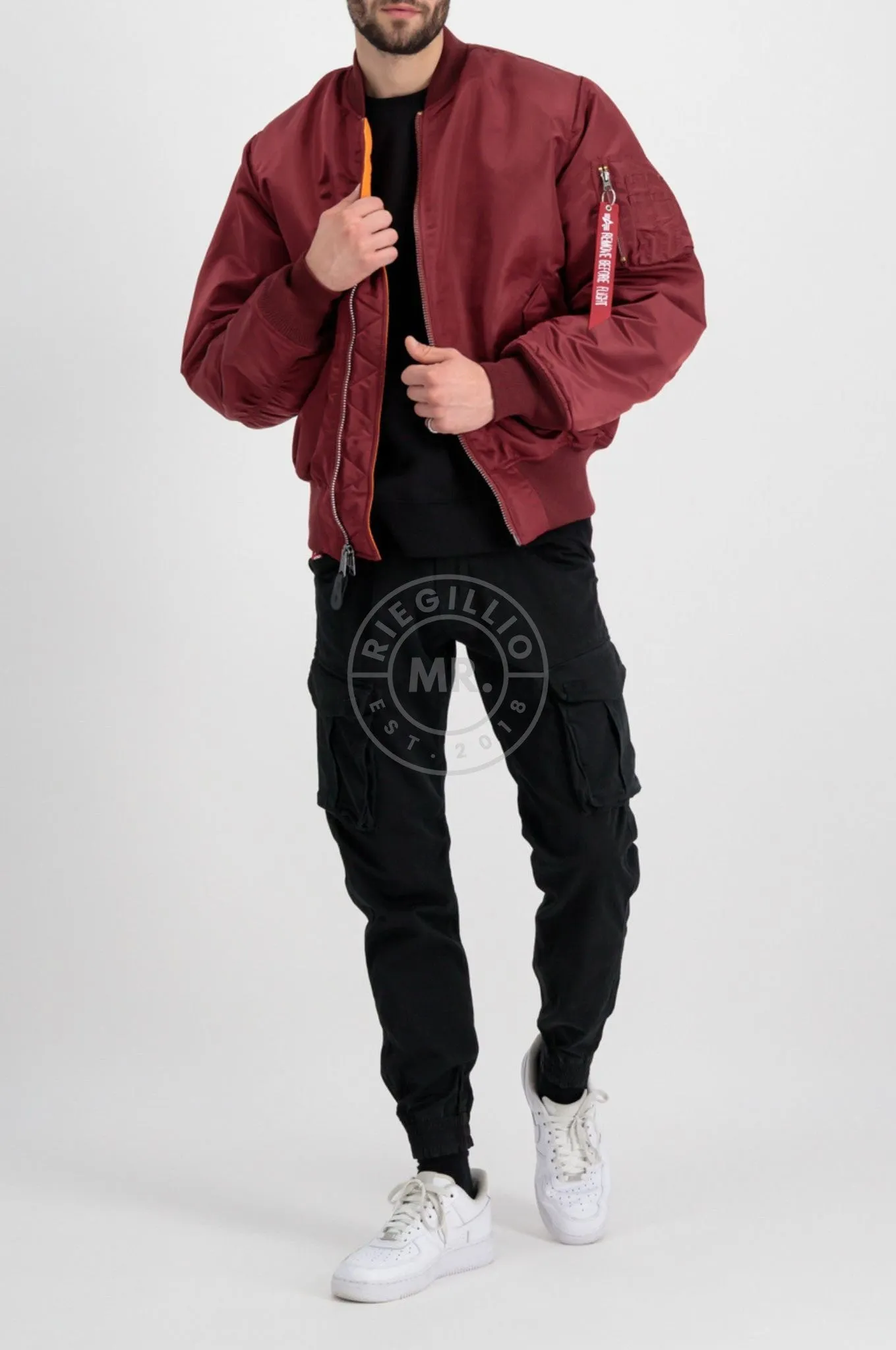 Alpha Industries MA-1 Bomber Jacket - Burgundy