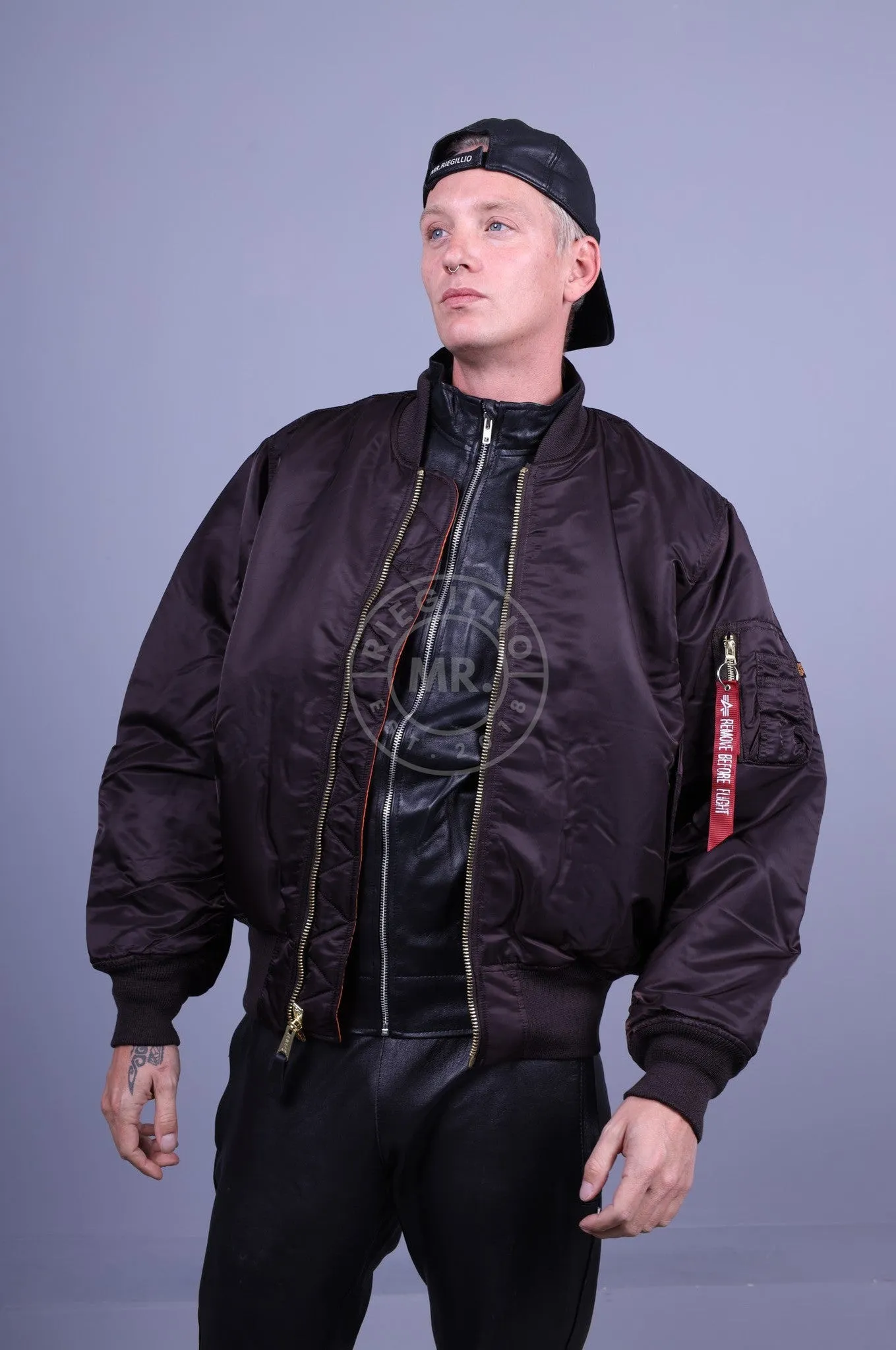 Alpha Industries MA-1 Bomber Jacket - Hunter Brown