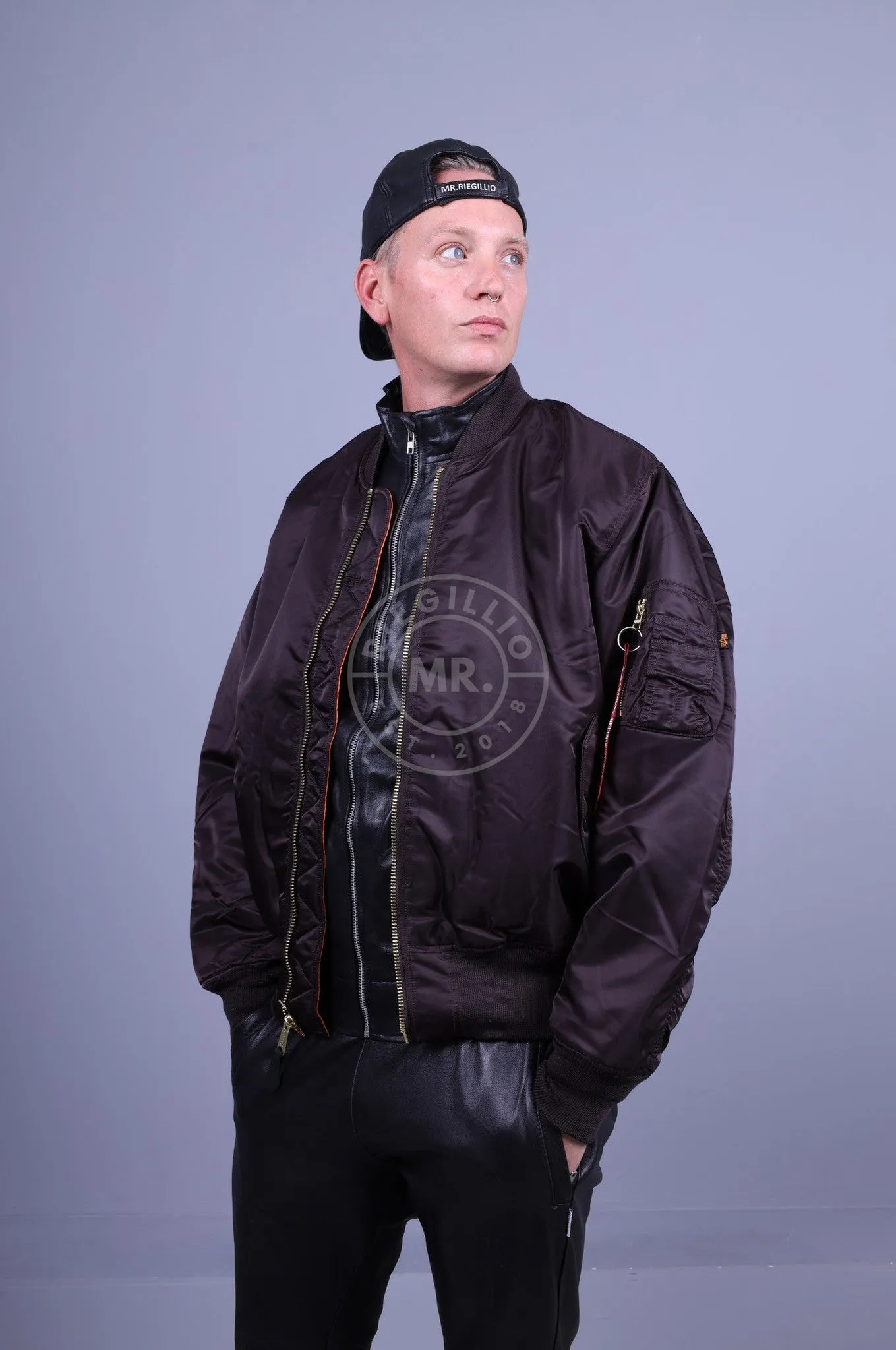 Alpha Industries MA-1 Bomber Jacket - Hunter Brown