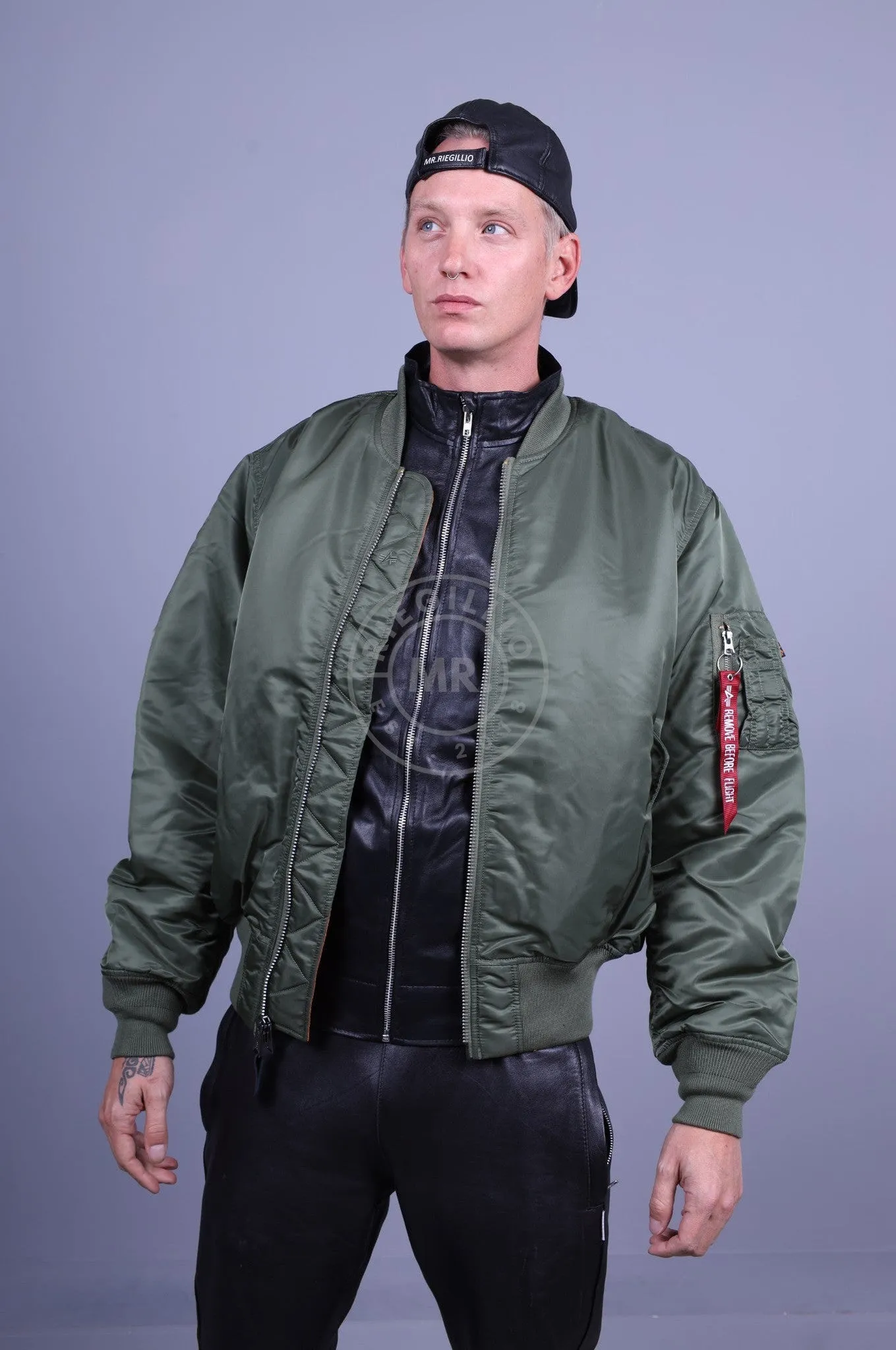 Alpha Industries MA-1 Bomber Jacket - Sage Green