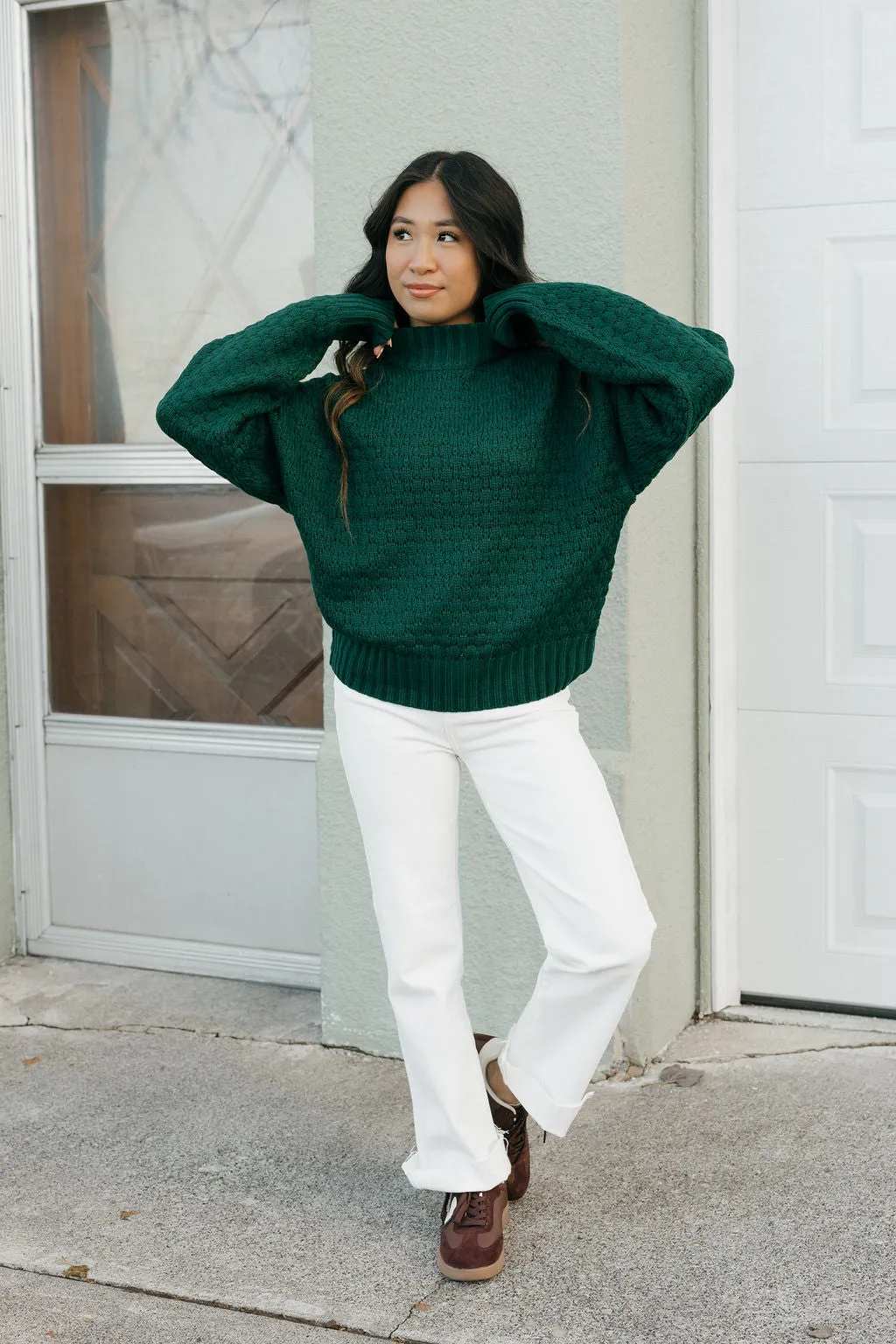 Aubree Sweater-Dark Green