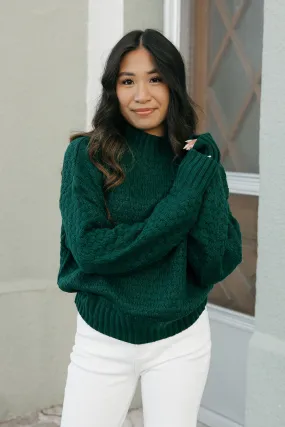 Aubree Sweater-Dark Green Aubree Sweater-Dark Green