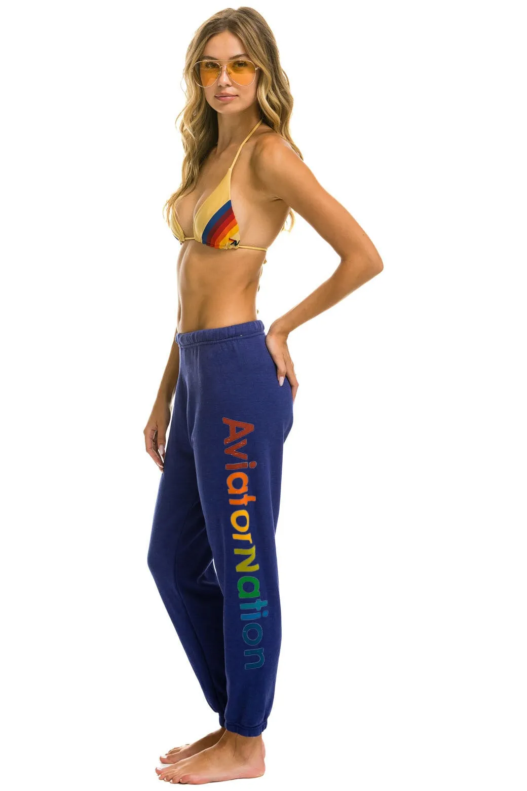 AVIATOR NATION MIAMI SWEATPANTS - PURPLE