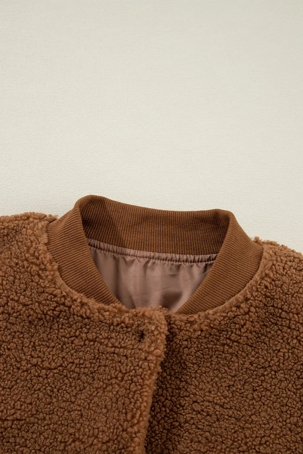 Azura | Chic Teddy Fleece Oversized Bomber Jacket
