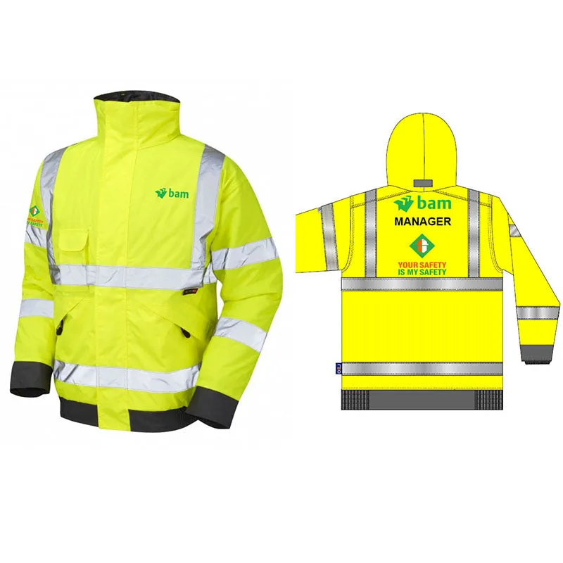 BAM Padded Hi Vis Bomber Site Jacket