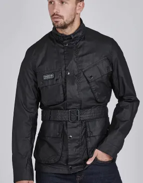 Barbour International Light Weight Slim Wax Jacket - Black