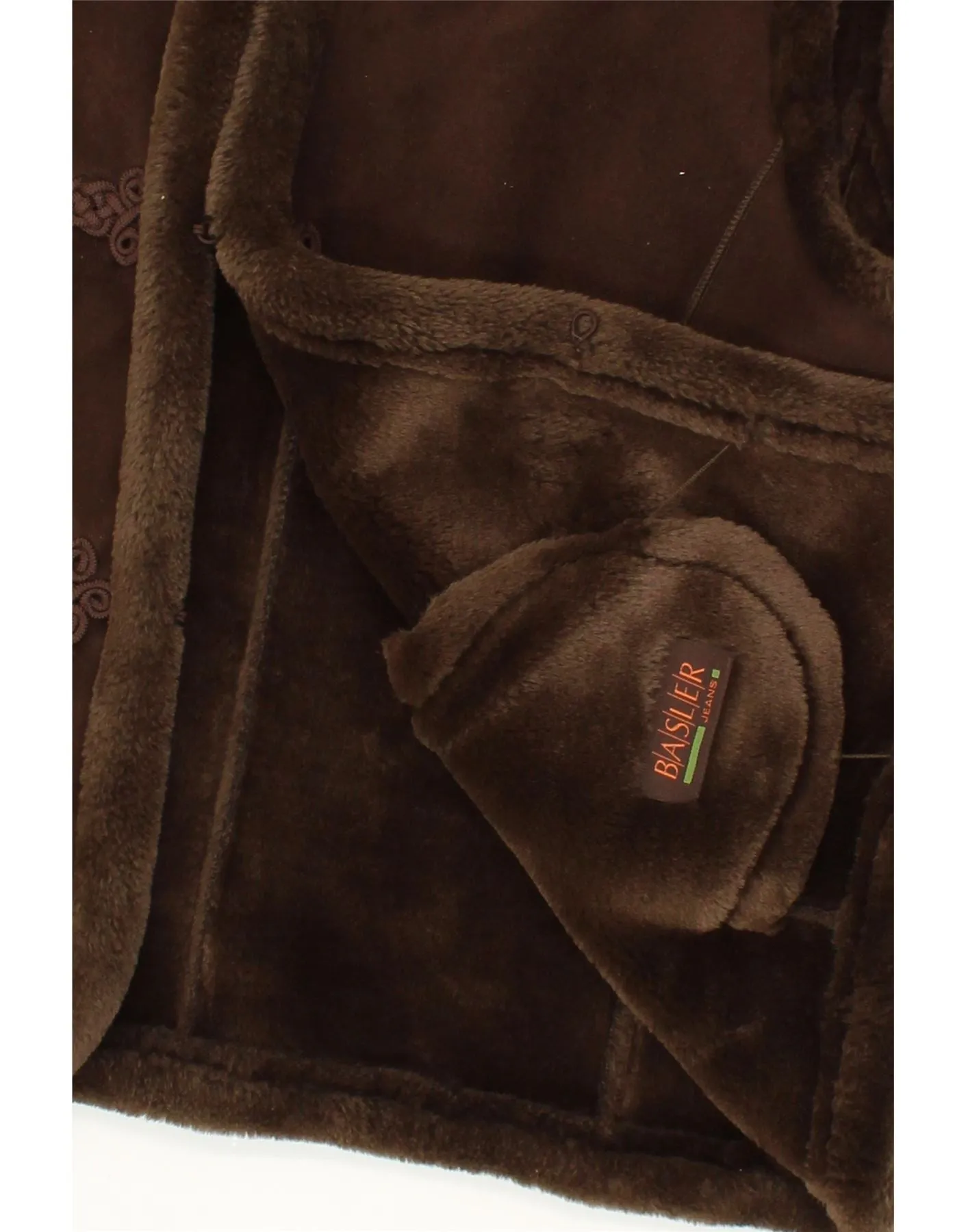 BASLER Womens Sherpa Gilet UK 16 Large Brown