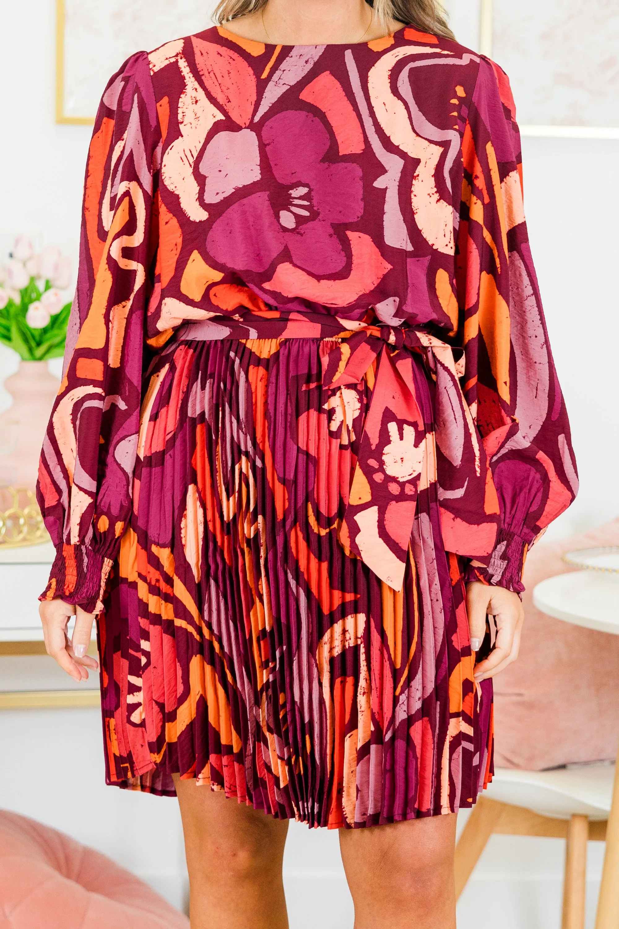 Believe It Dress, Magenta Multi