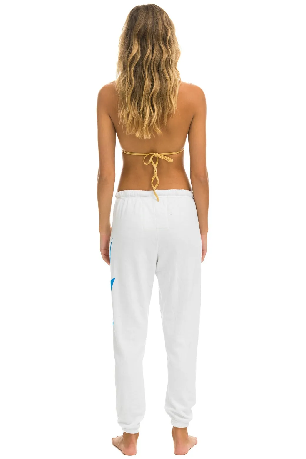 BOLT SWEATPANTS - WHITE // BLUE
