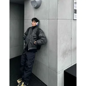 Bonsir bomber jacket American Retro Pilot Jacket Men's Spring Cleanfit Baseball Uniform Pu Shuai Spring and Autumn Vintage Jacket