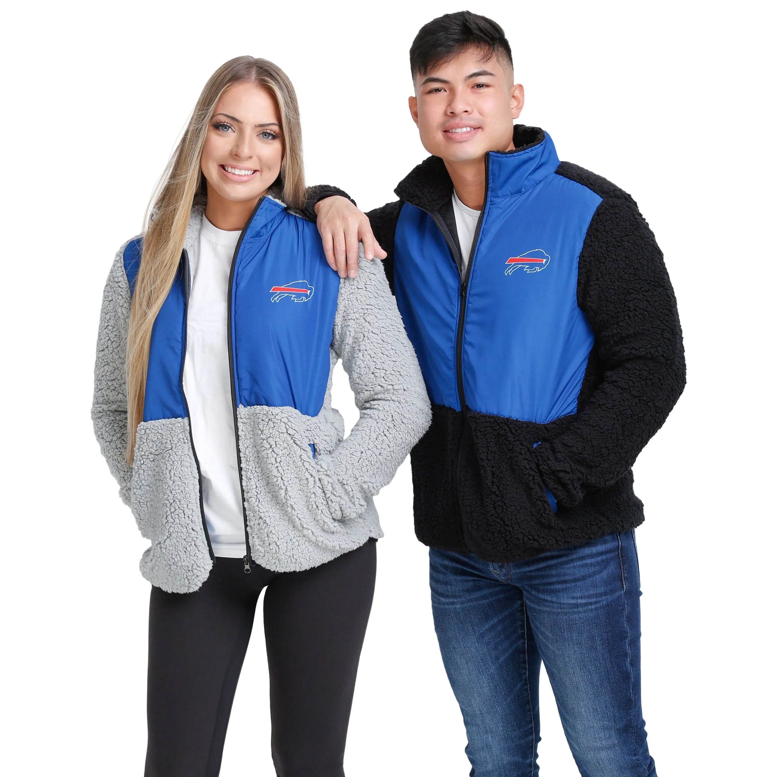Buffalo Bills NFL Womens Sherpa Soft Zip Up Jacket