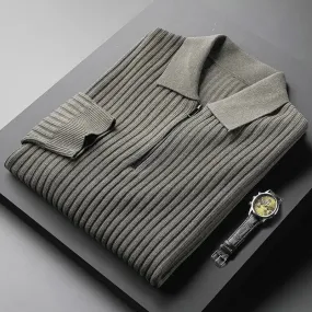 CALLUM | Luxury Lapel Polo Sweater