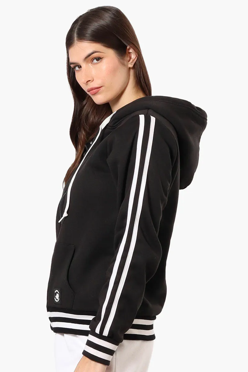 Canada Weather Gear Hooded Sherpa Lined Lightweight Jacket - Black