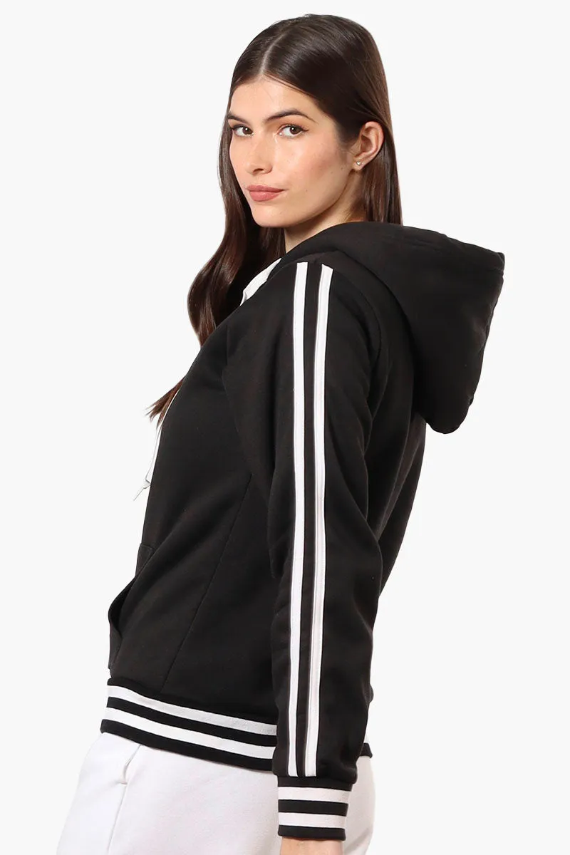 Canada Weather Gear Hooded Sherpa Lined Lightweight Jacket - Black