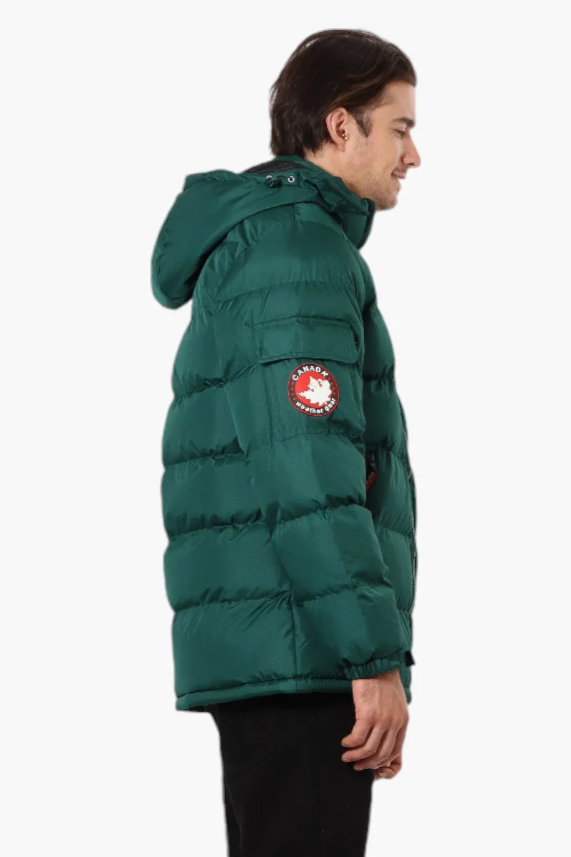 Canada Weather Gear Zip Pocket Bubble Bomber Jacket - Green