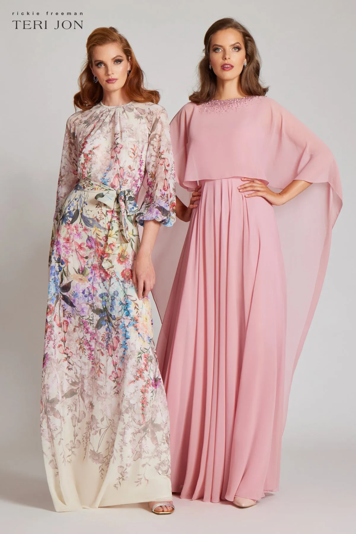 Chiffon Cascade Capelet With Beaded Neckline