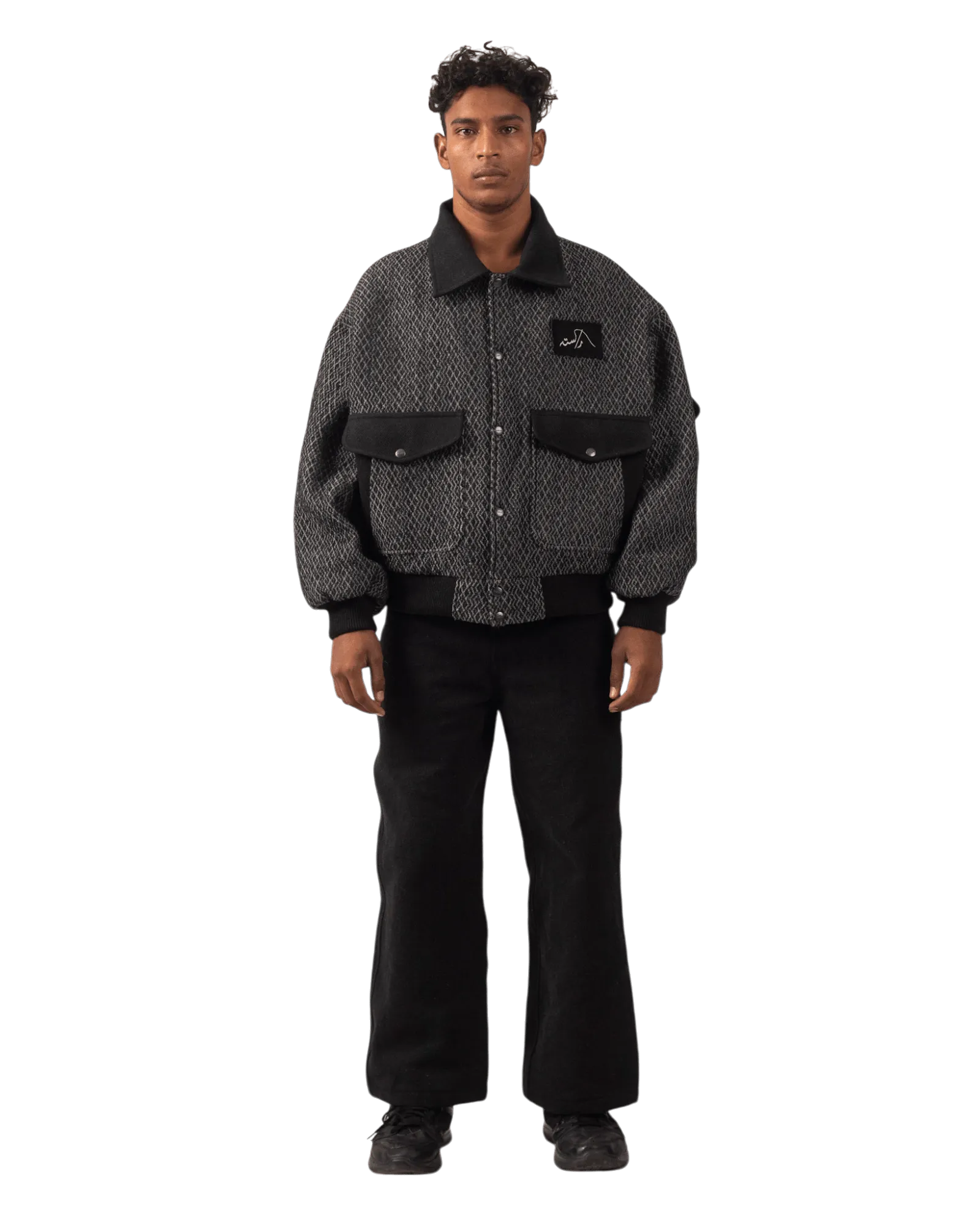 CLASSIC DIAMOND WEAVE BOMBER