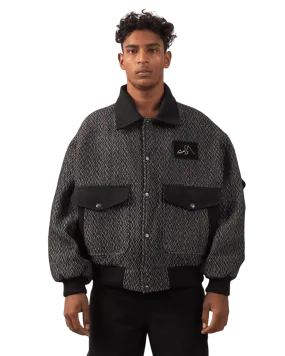 CLASSIC DIAMOND WEAVE BOMBER