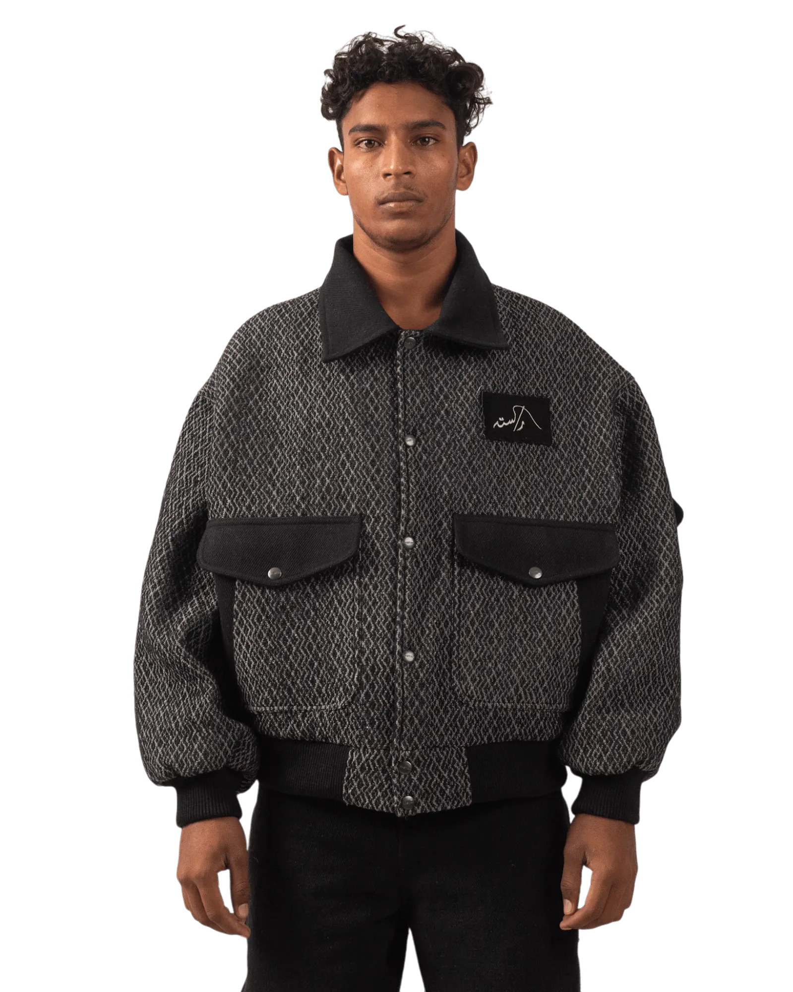 CLASSIC DIAMOND WEAVE BOMBER