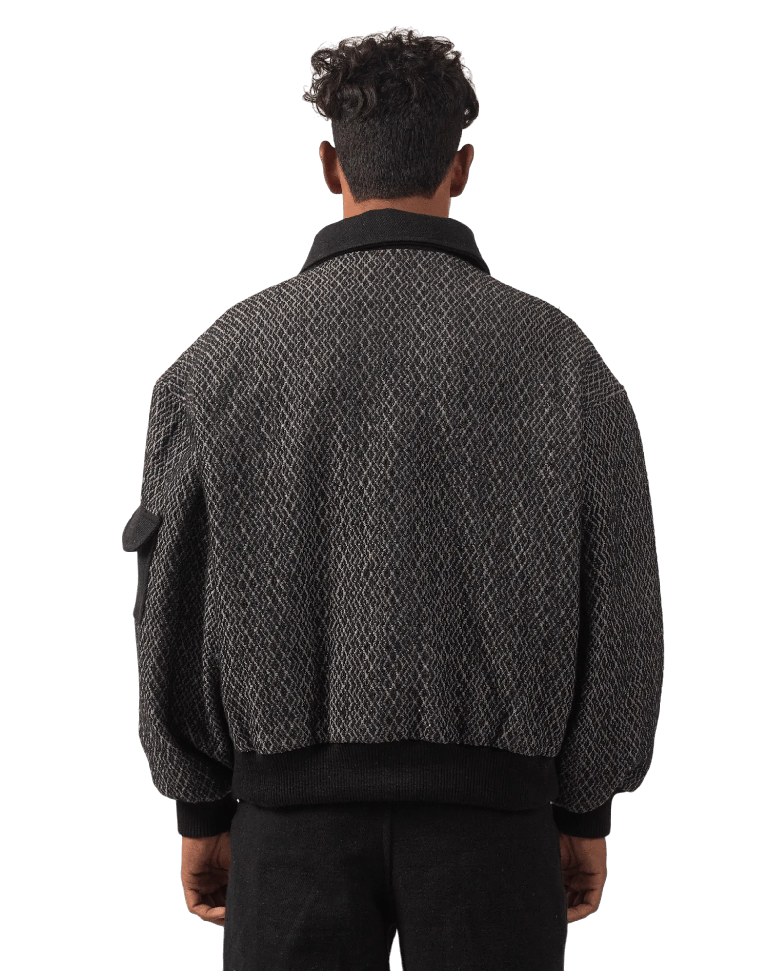 CLASSIC DIAMOND WEAVE BOMBER