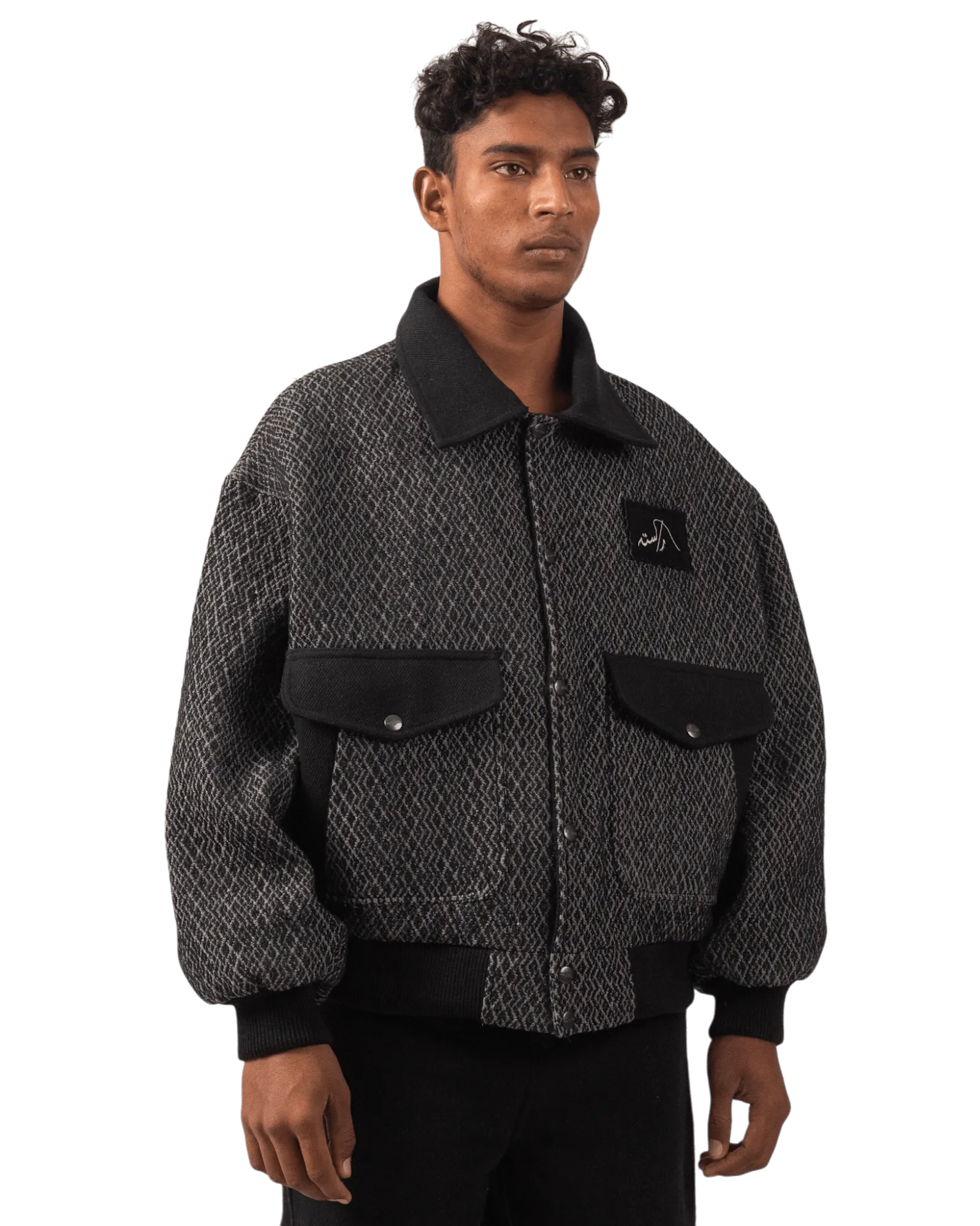 CLASSIC DIAMOND WEAVE BOMBER
