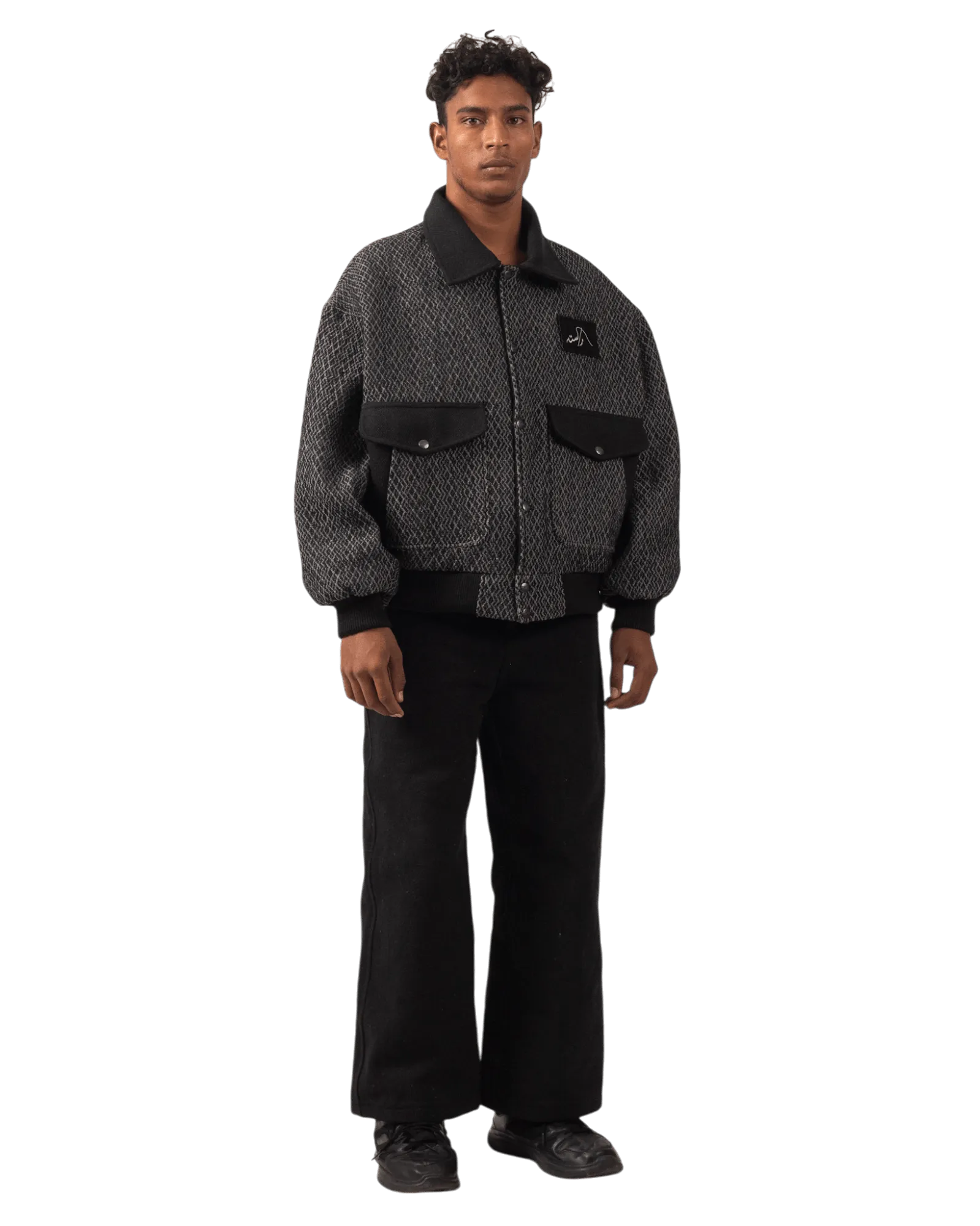 CLASSIC DIAMOND WEAVE BOMBER